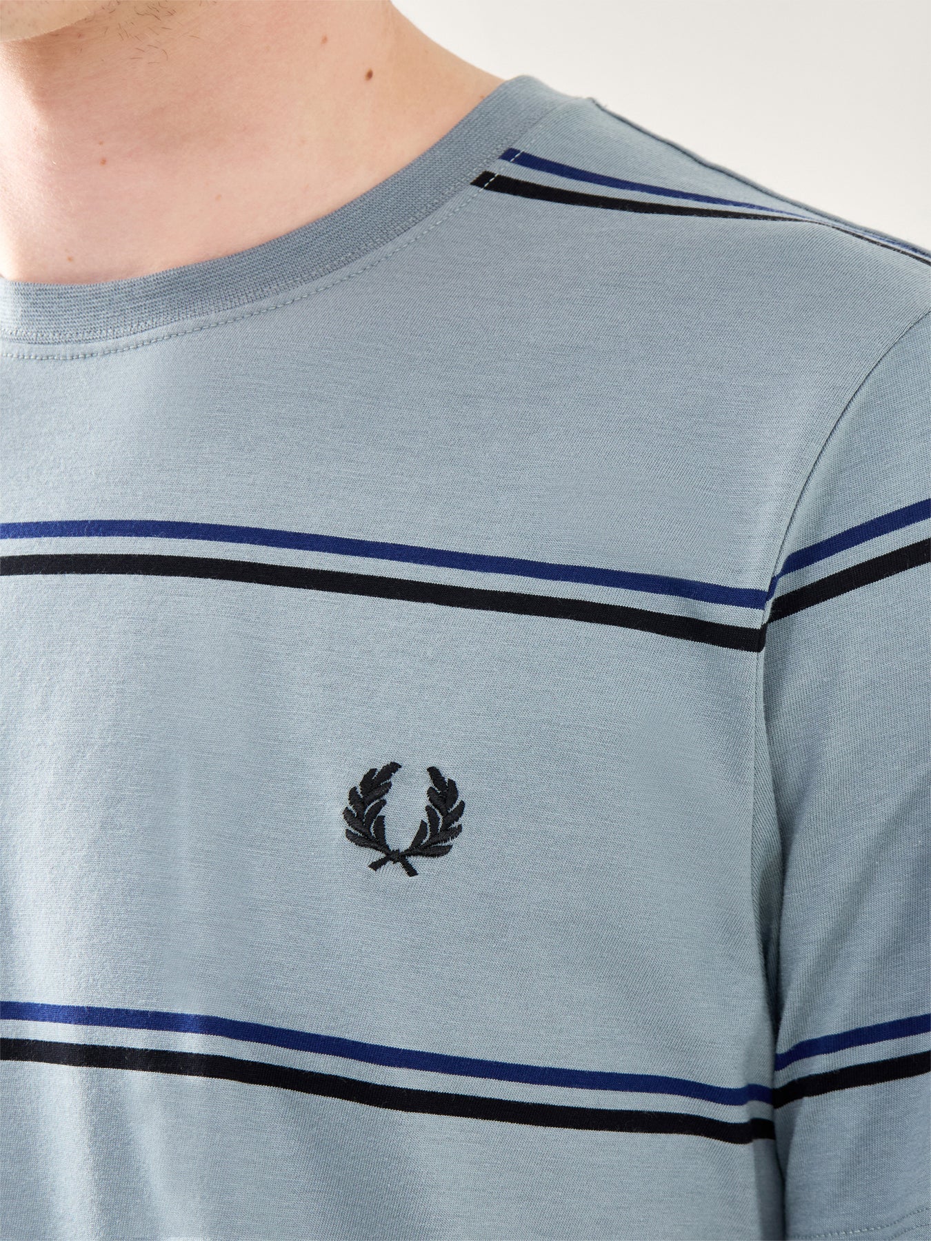 Fine Stripe T-Shirt White