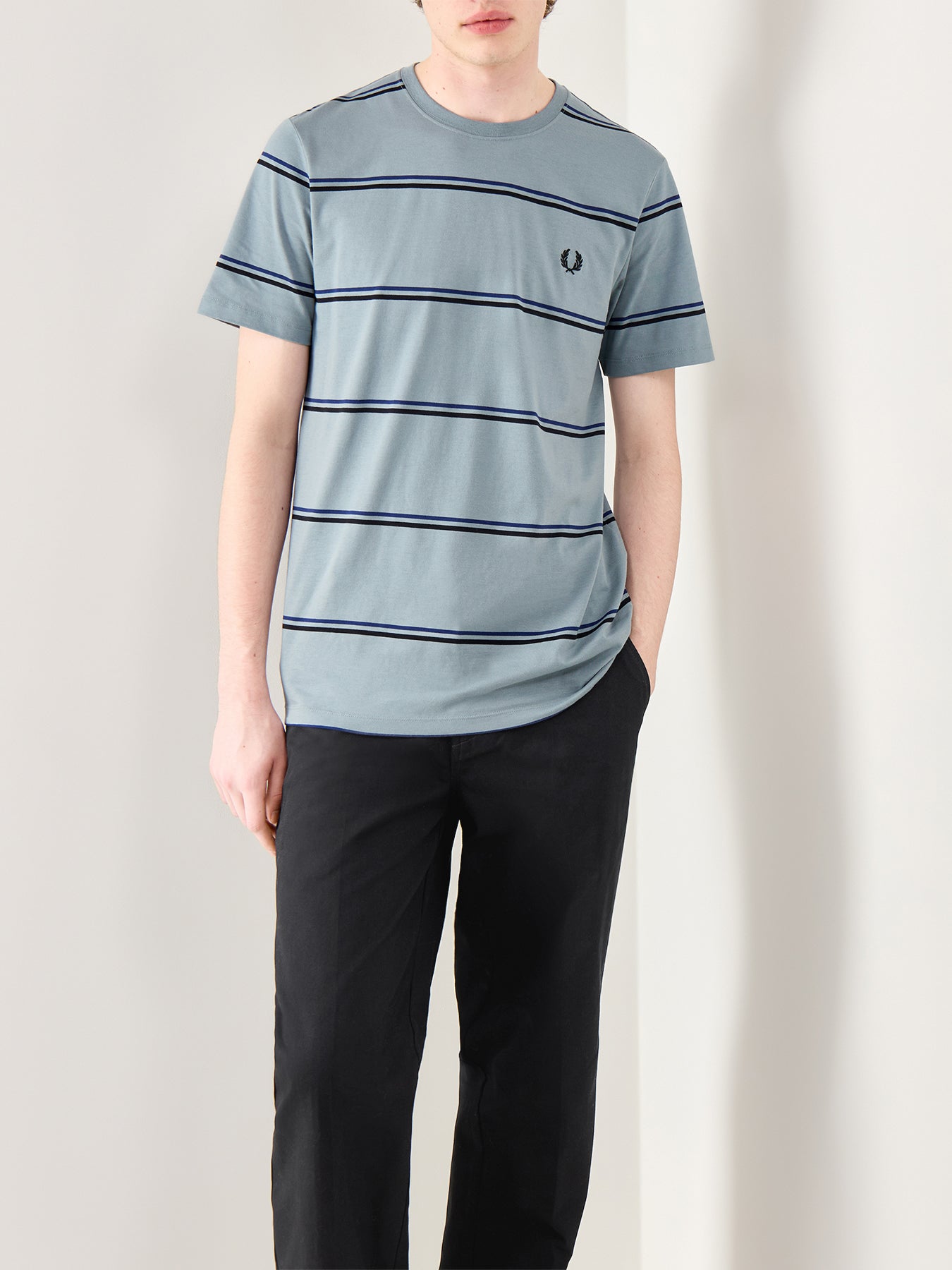 Fine Stripe T-Shirt White