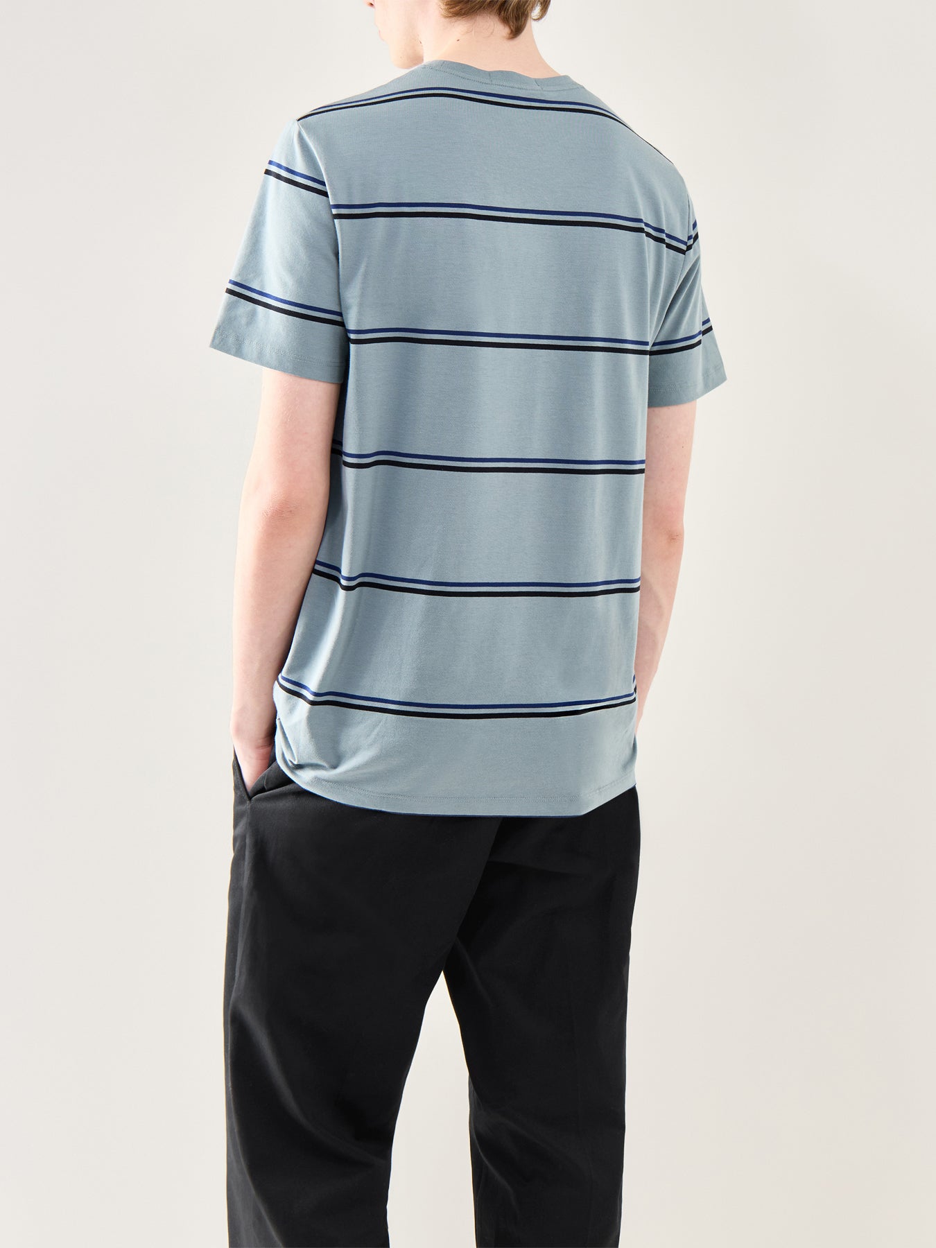 Fine Stripe T-Shirt White