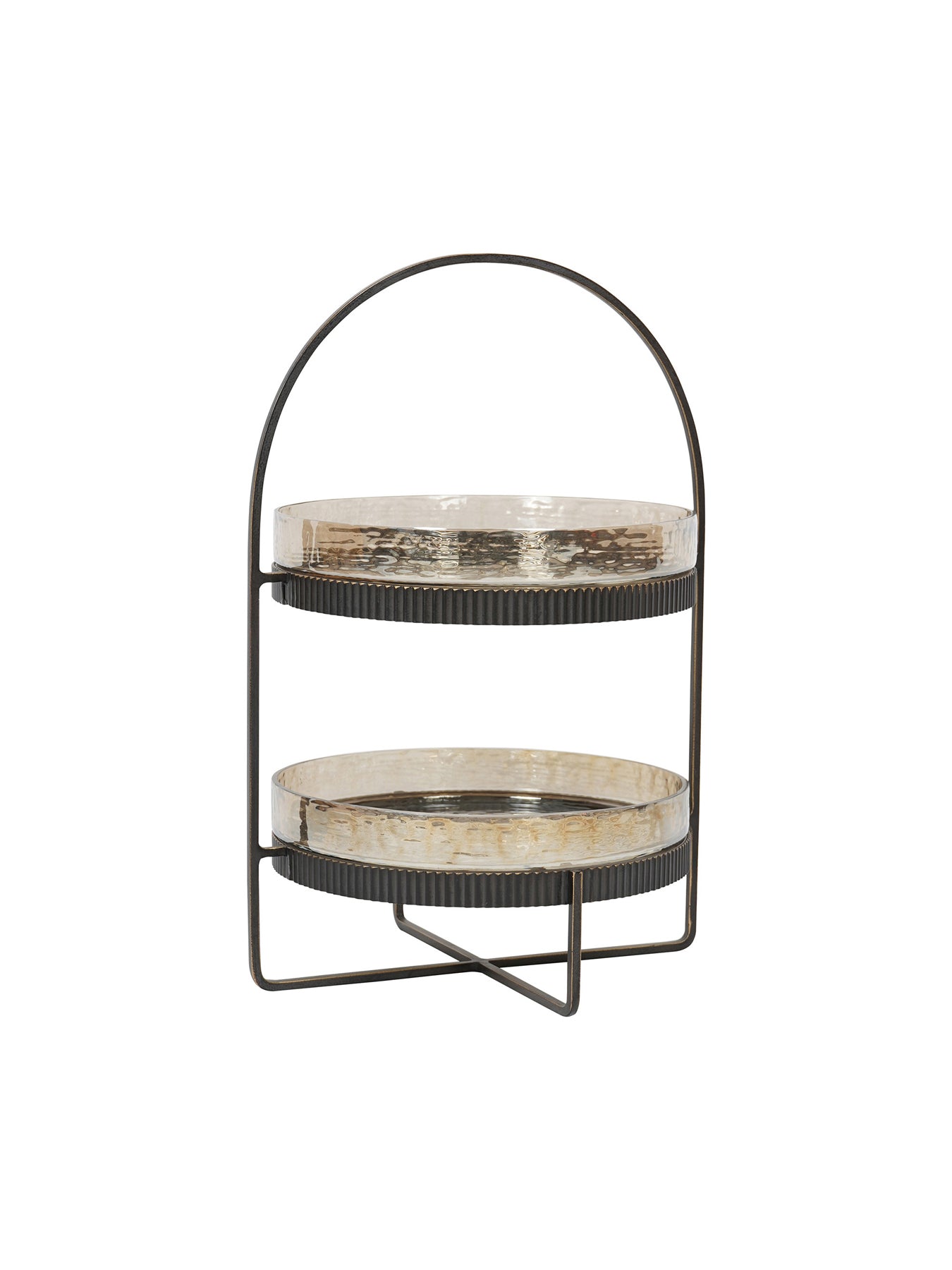 Beresford Glass Two Tier Cake Stand