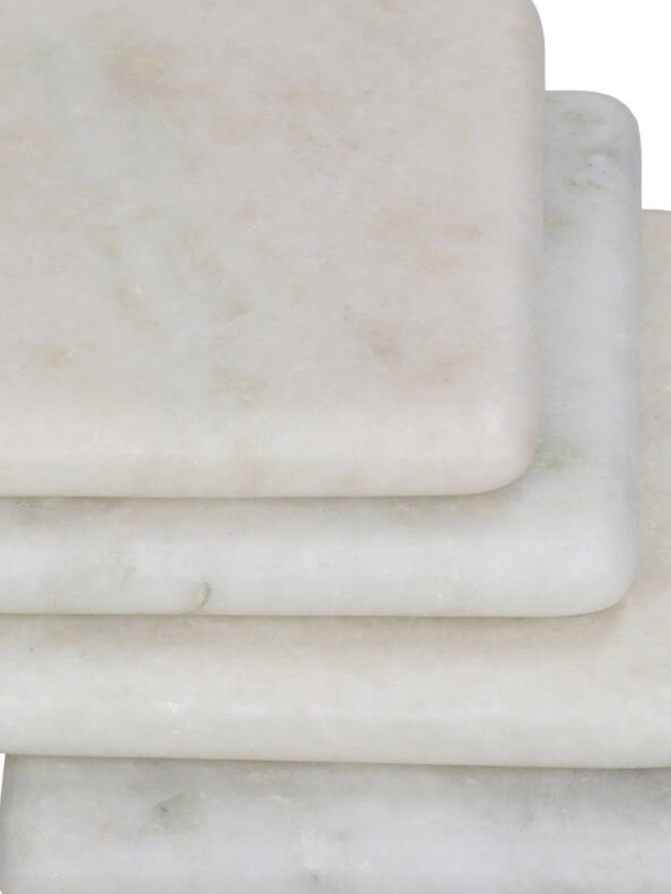White Marble Square Coasters Set of 4
