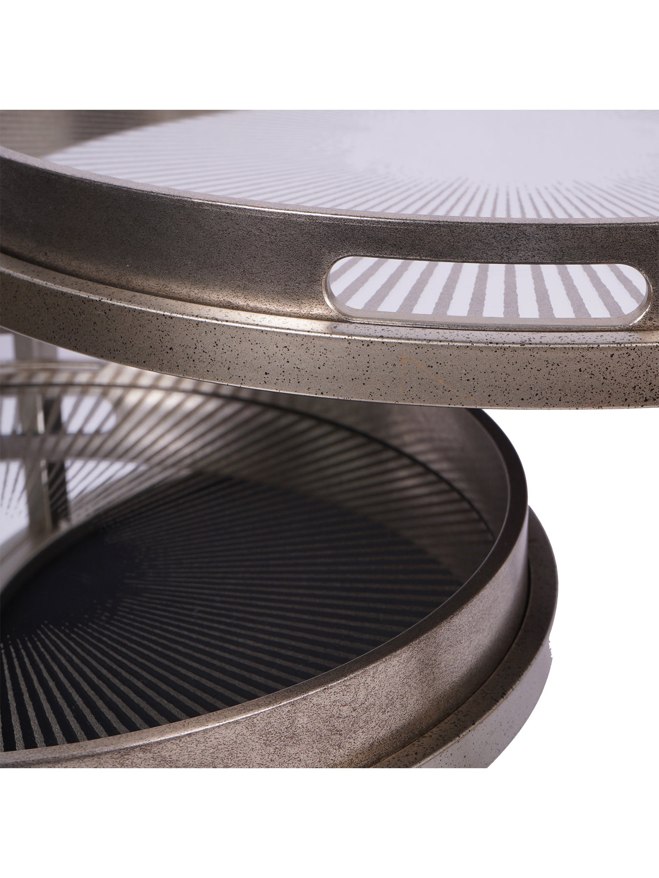 Sunburst Set 2 Side Tray Tables