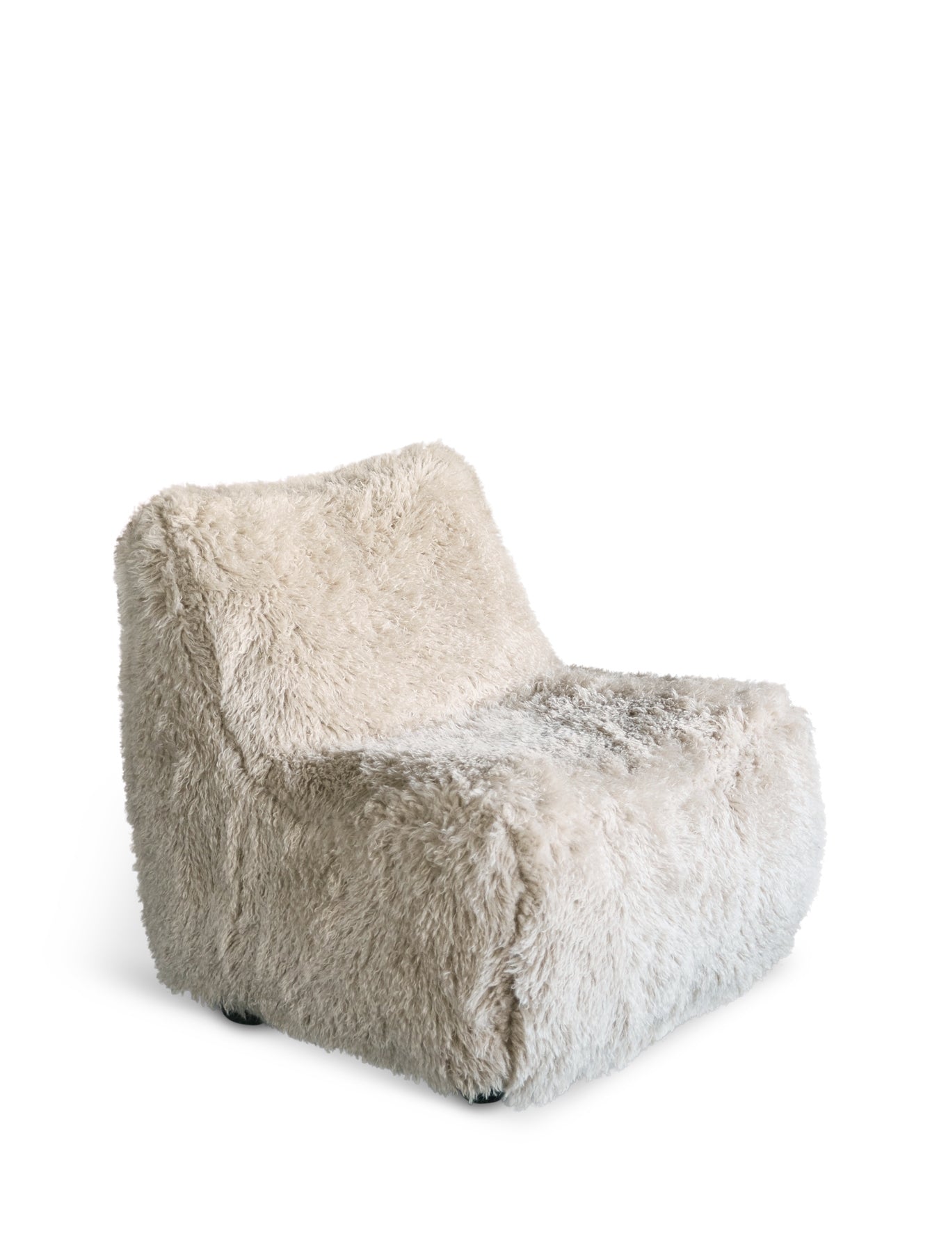 Wallace Faux Sheepskin Occasional Chair on Swivel Base