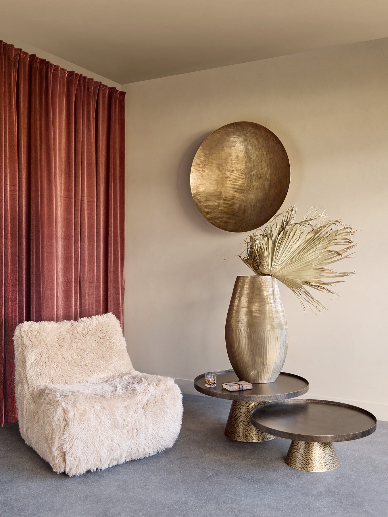 Wallace Faux Sheepskin Occasional Chair on Swivel Base