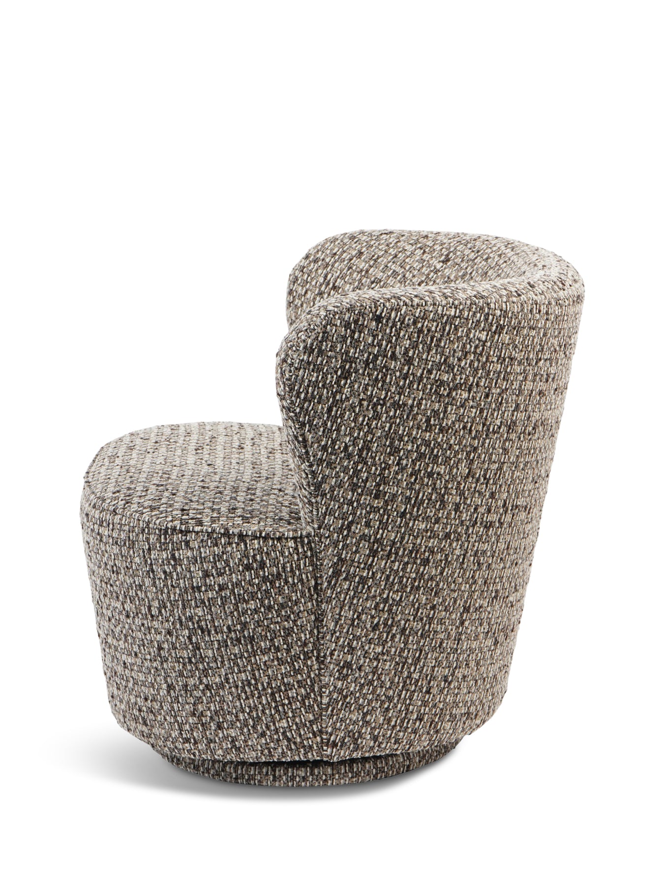 Roehampton Textured Slub Swivel Chair Mocha