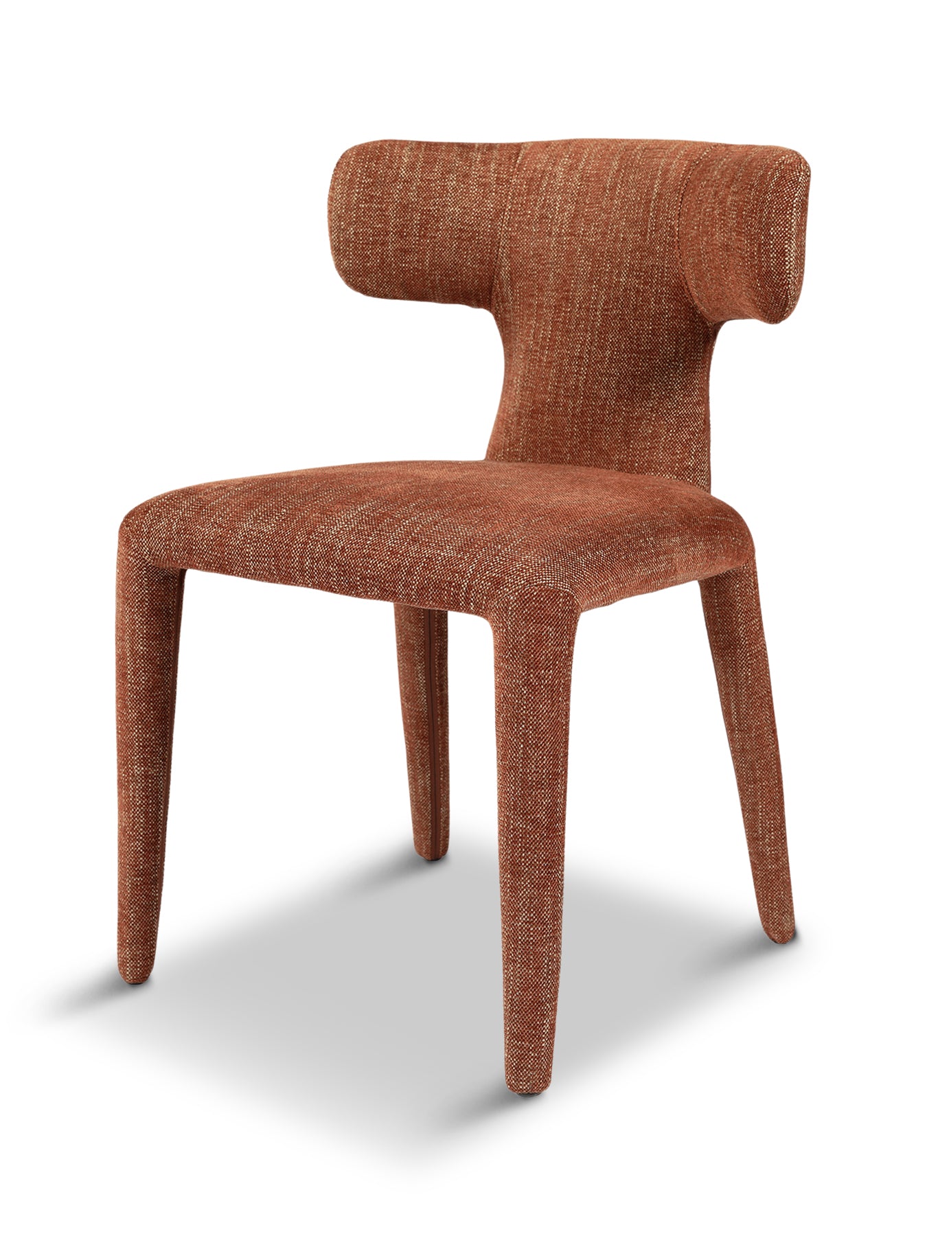 Pair of Milo Upholstered Dining Chairs in Brown
