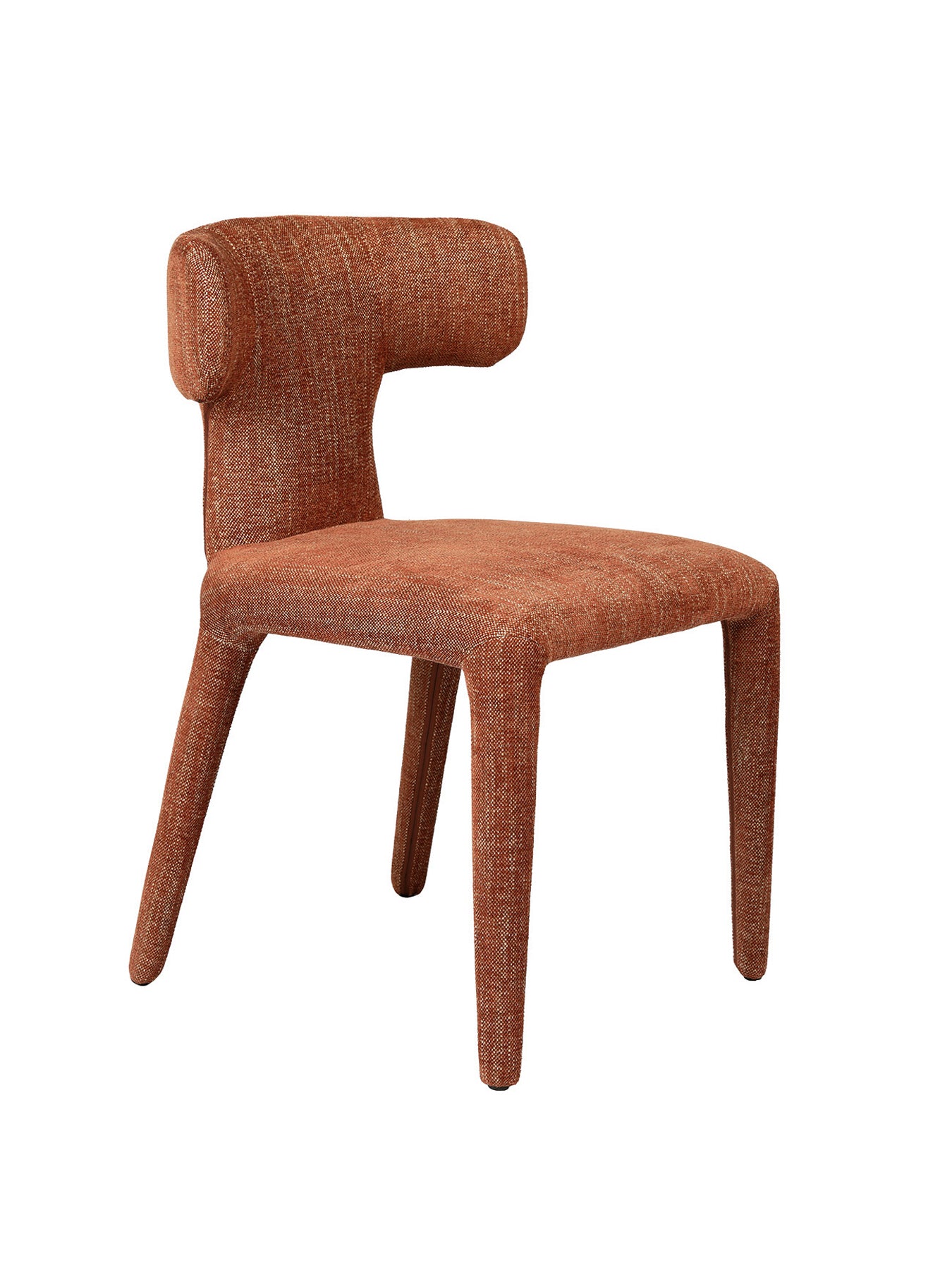 Pair of Milo Upholstered Dining Chairs in Brown