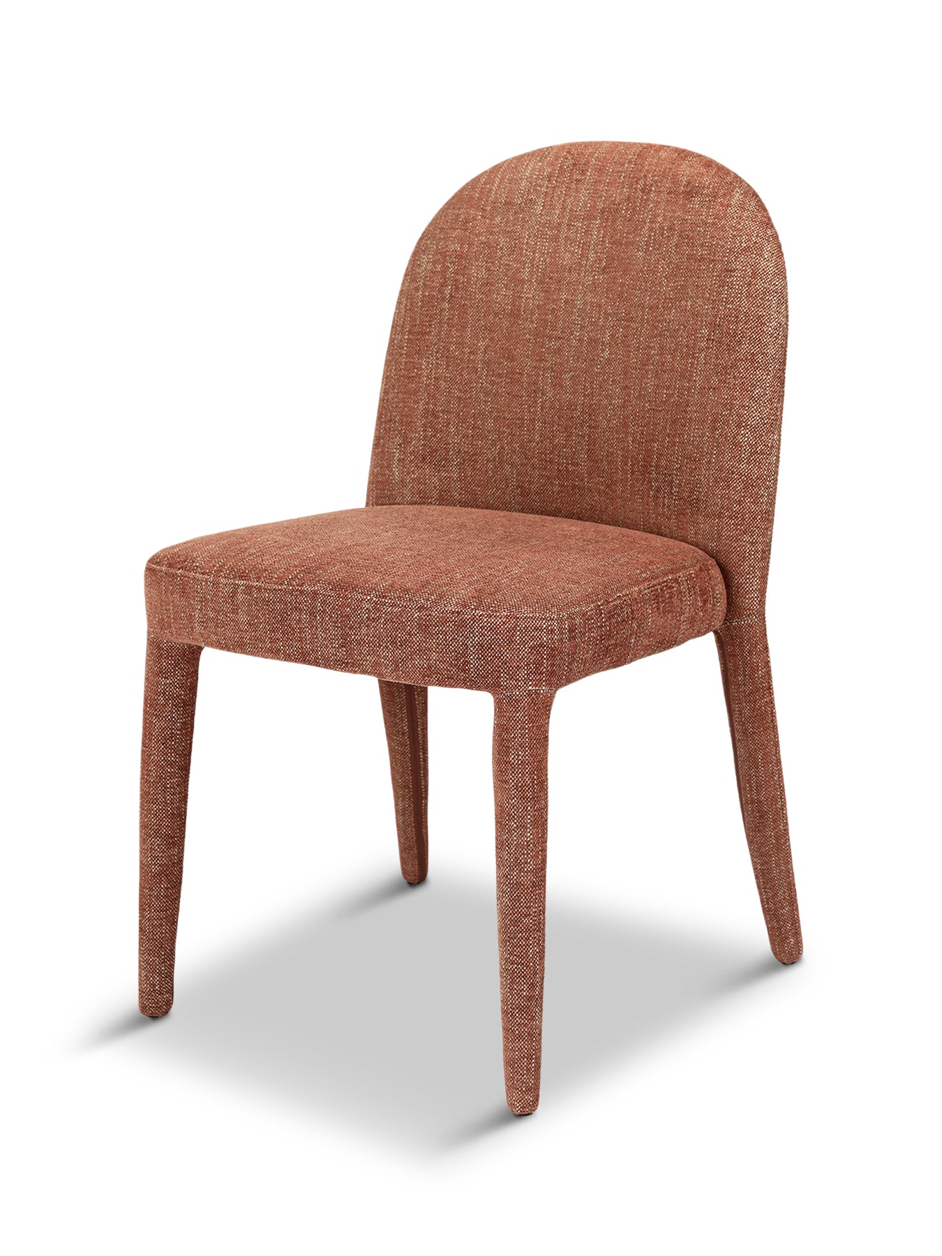 Pair of Eska Upholstered Dining Chairs in Brown