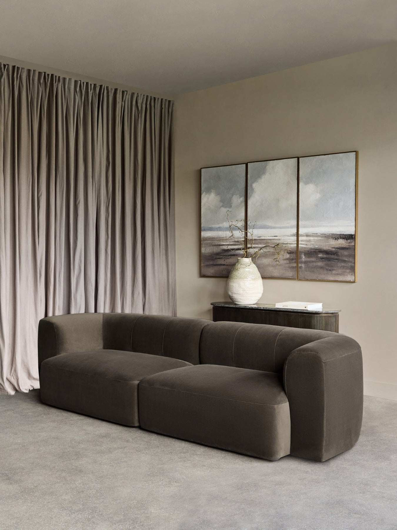Wicklow Sofa In Brown Velvet