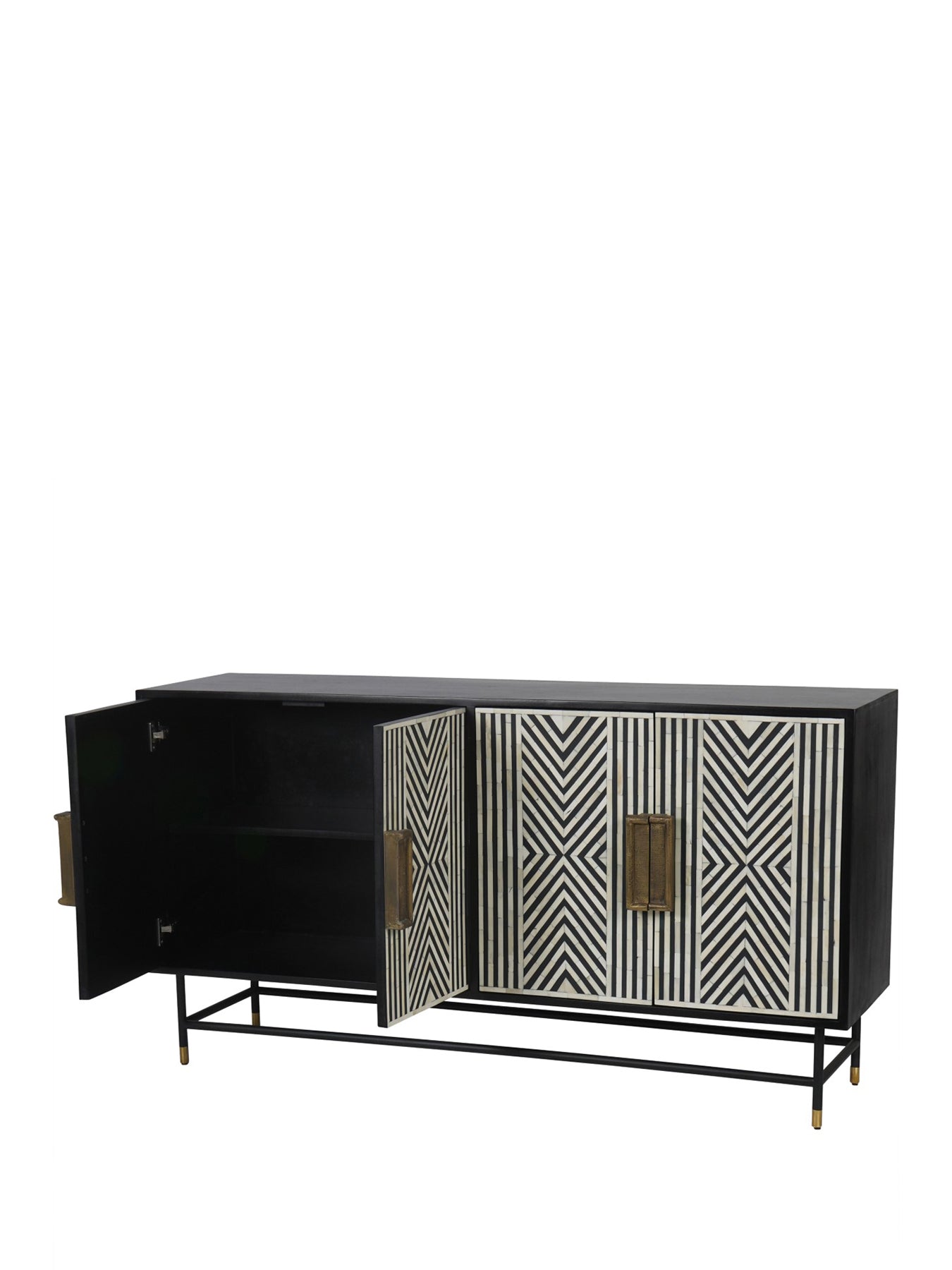 Delaney Bone Inlay Four Door Buffet Cabinet
