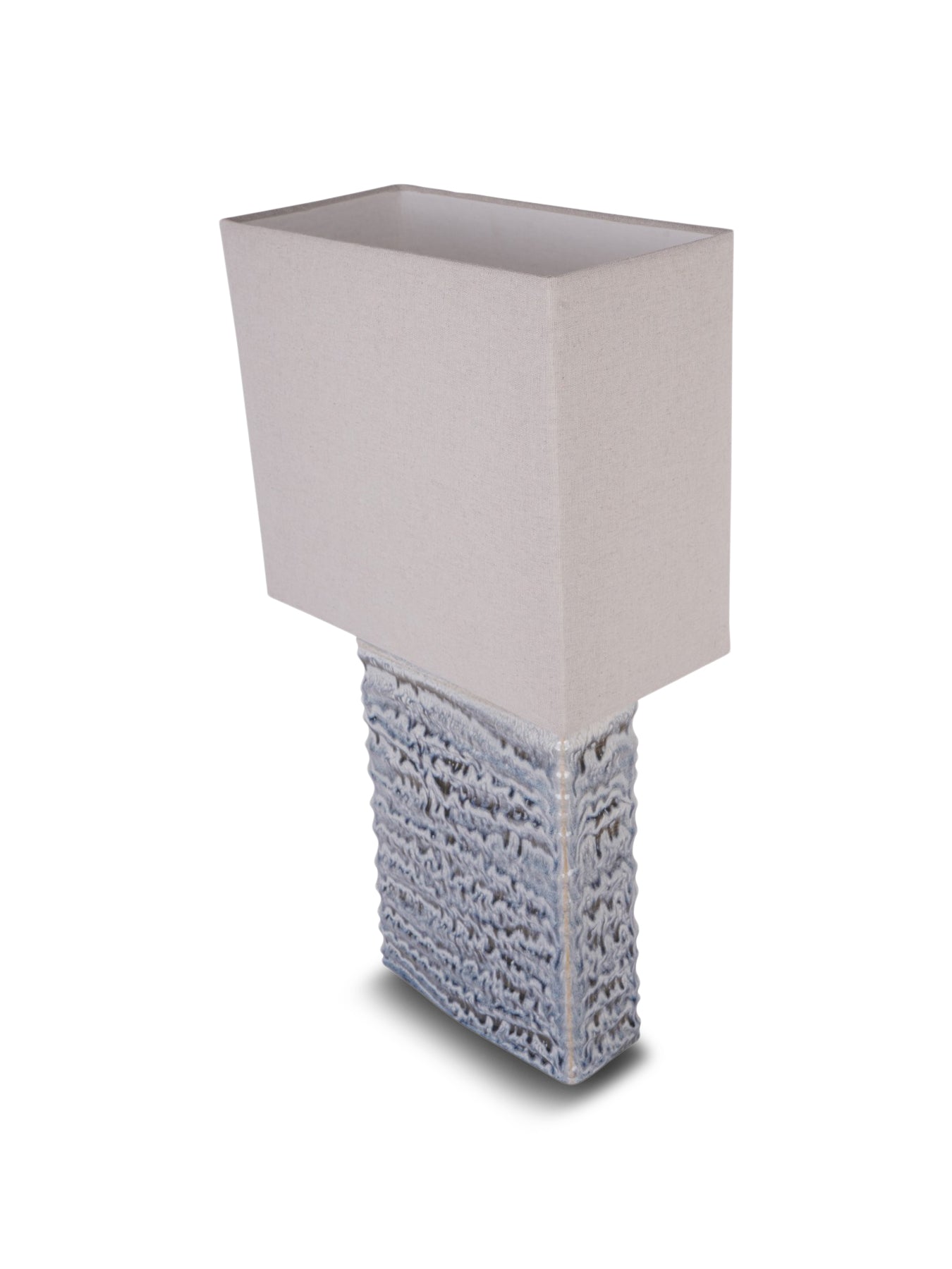 Sereno Square Ceramic Lamp Off White with Shade E27 60W
