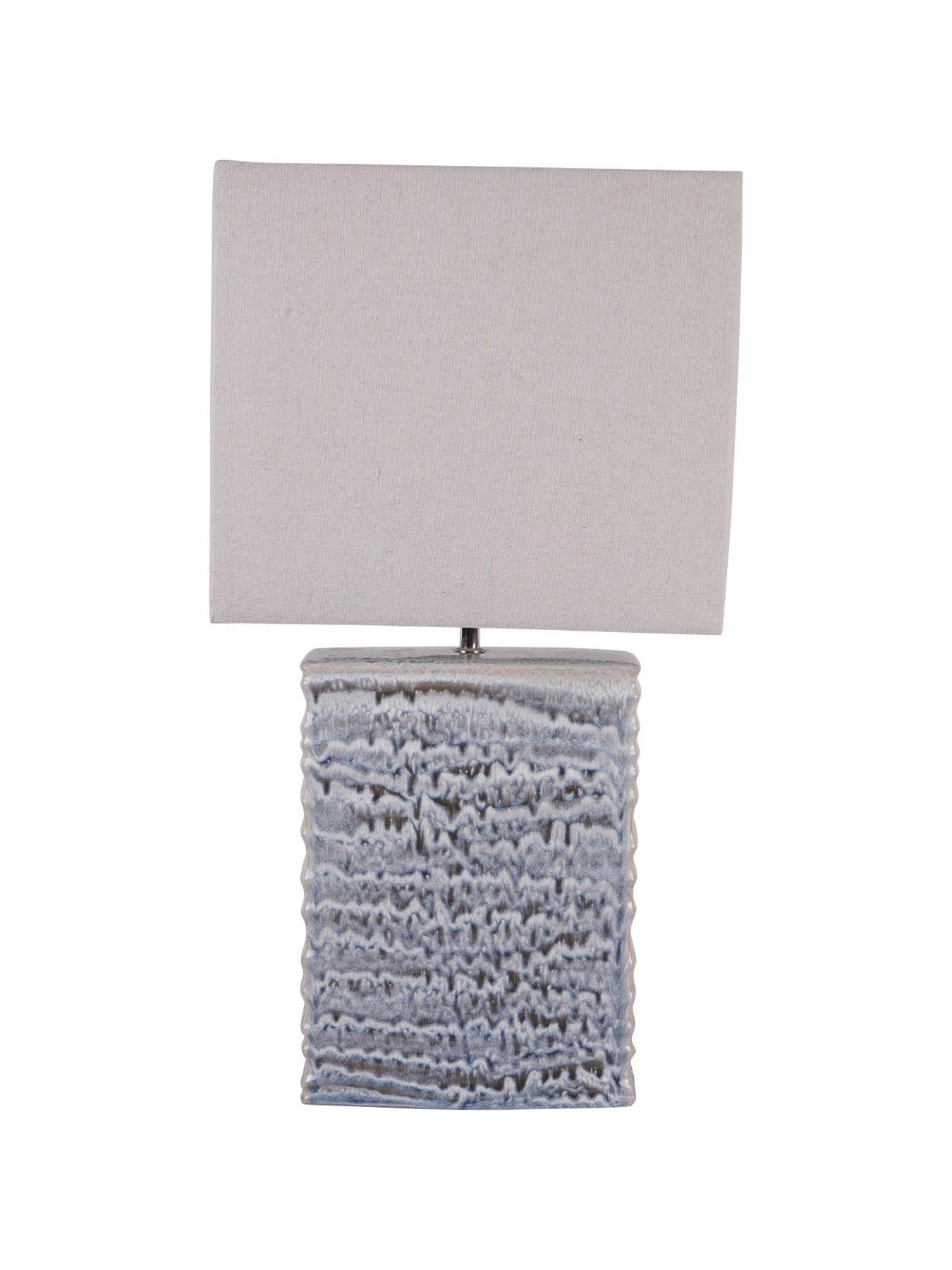 Sereno Square Ceramic Lamp Off White with Shade E27 60W