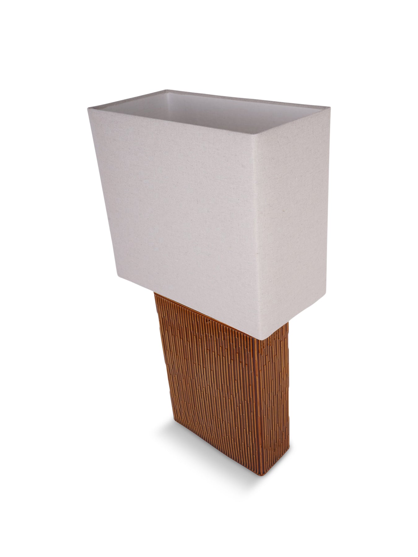 Elk Square Ceramic Lamp Terracotta with Shade E27 60W