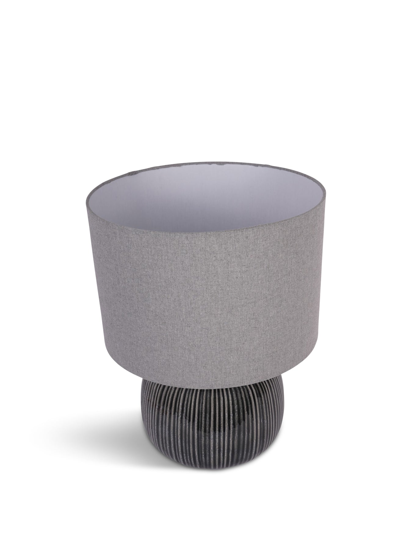Bruno Ceramic Table Lamp Charcoal with Shade E27 60W