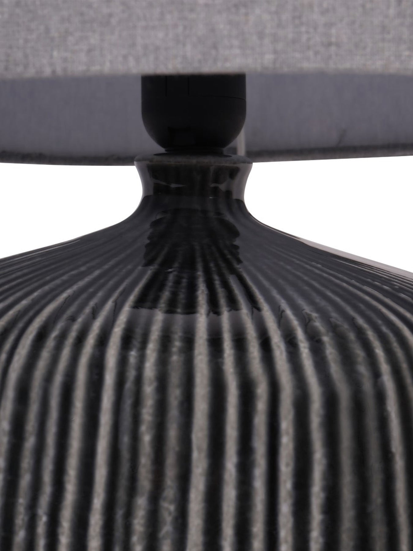 Bruno Ceramic Table Lamp Charcoal with Shade E27 60W