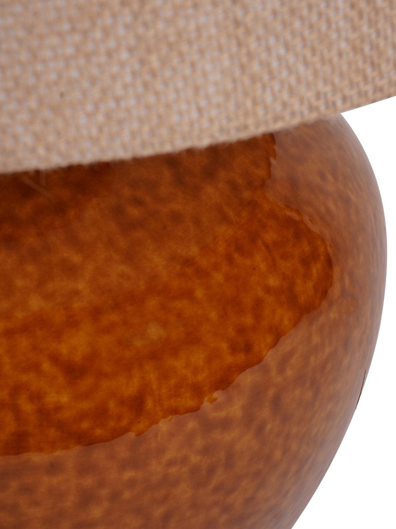 Aubrey Terracotta Ceramic Lamp With Hessian Shade Large E27 60W