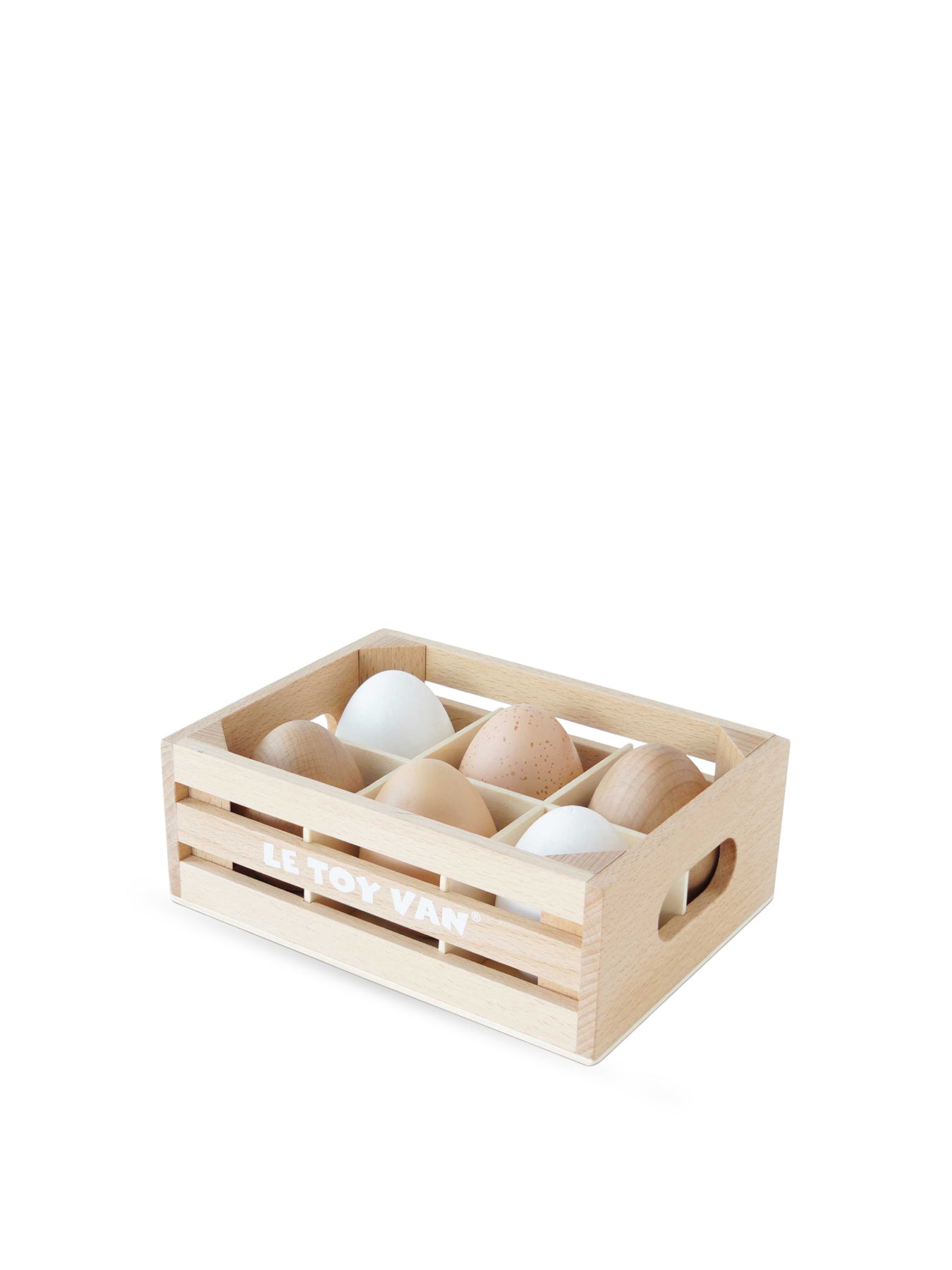 Wooden Food Crate Eggs Toy Set
