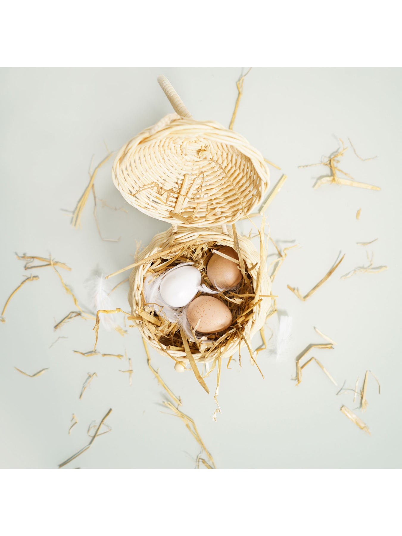 Wooden Food Crate Eggs Toy Set