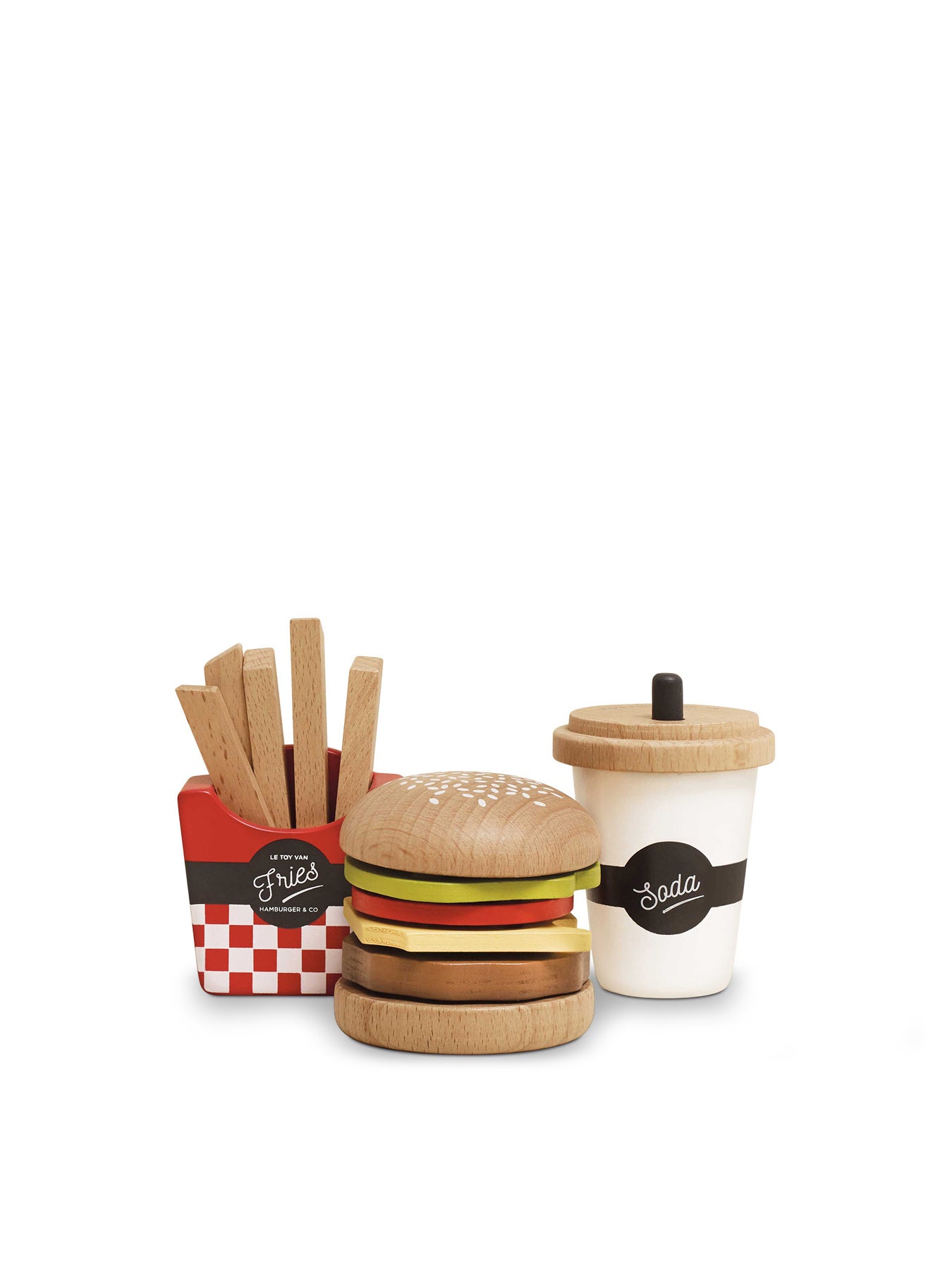 Wooden Gourmet Hamburger Play Set