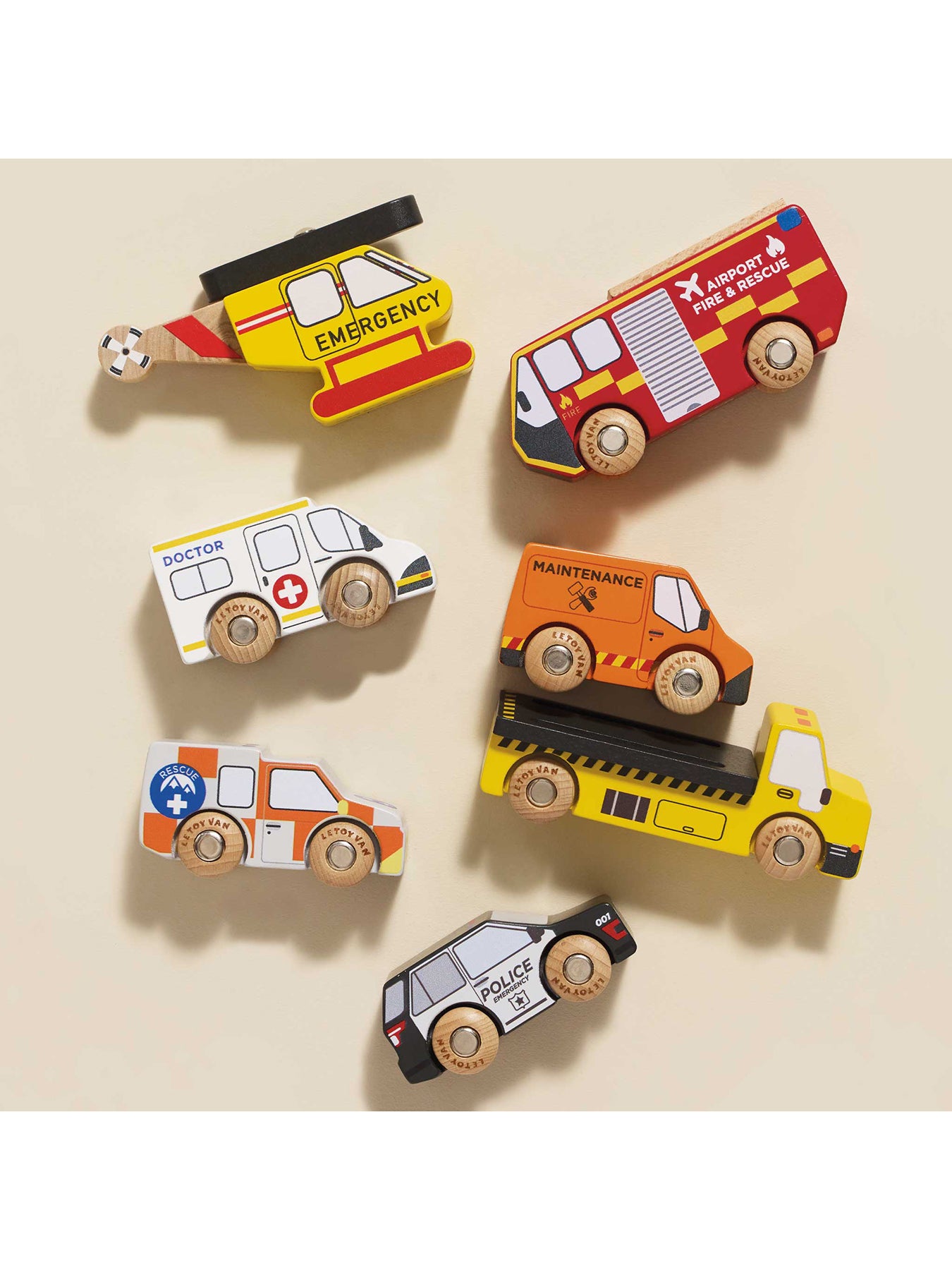Emergency Rescue Vehicles Toy Set