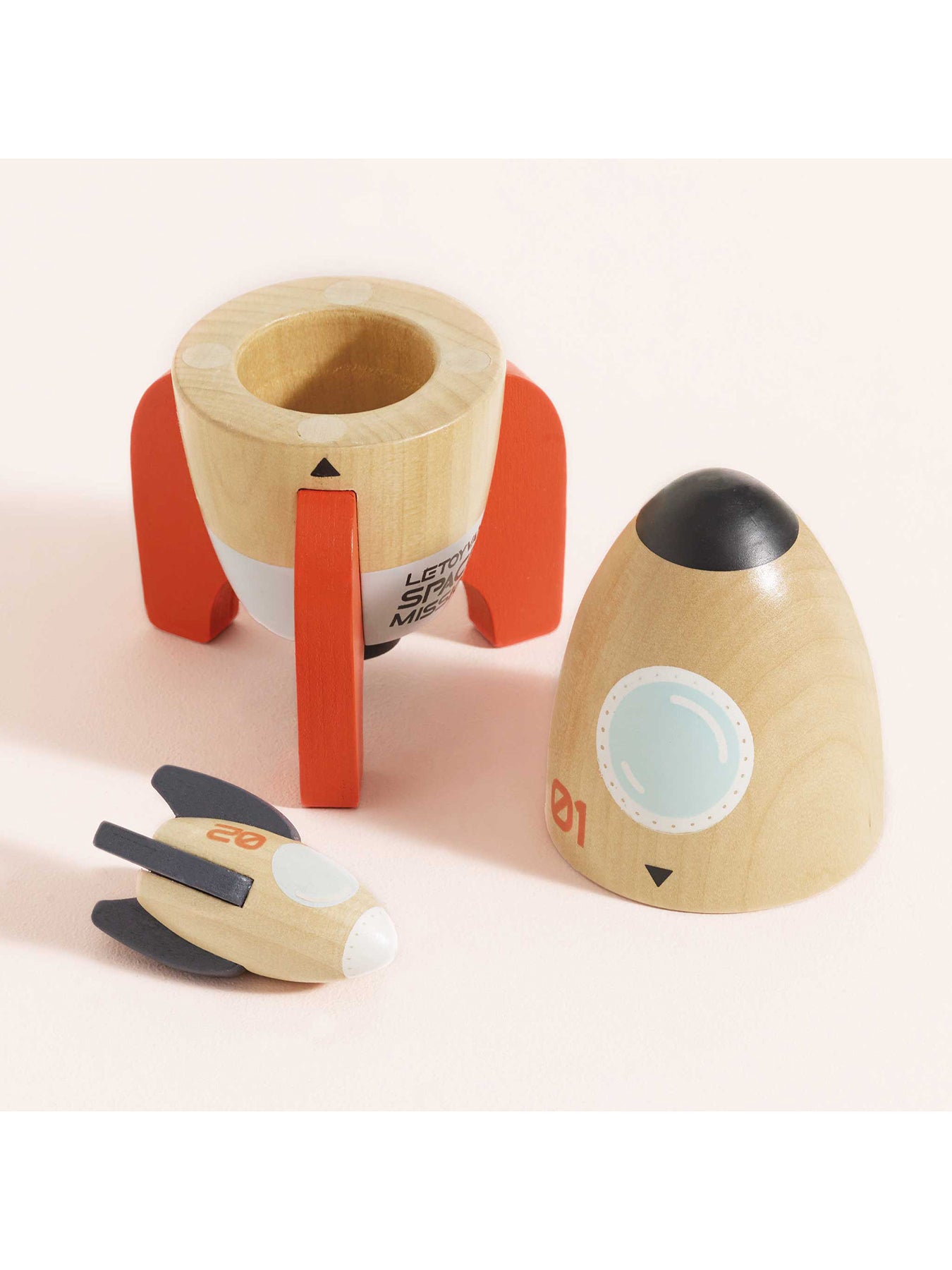 Magnetic Space Rocket Duo Toy Set
