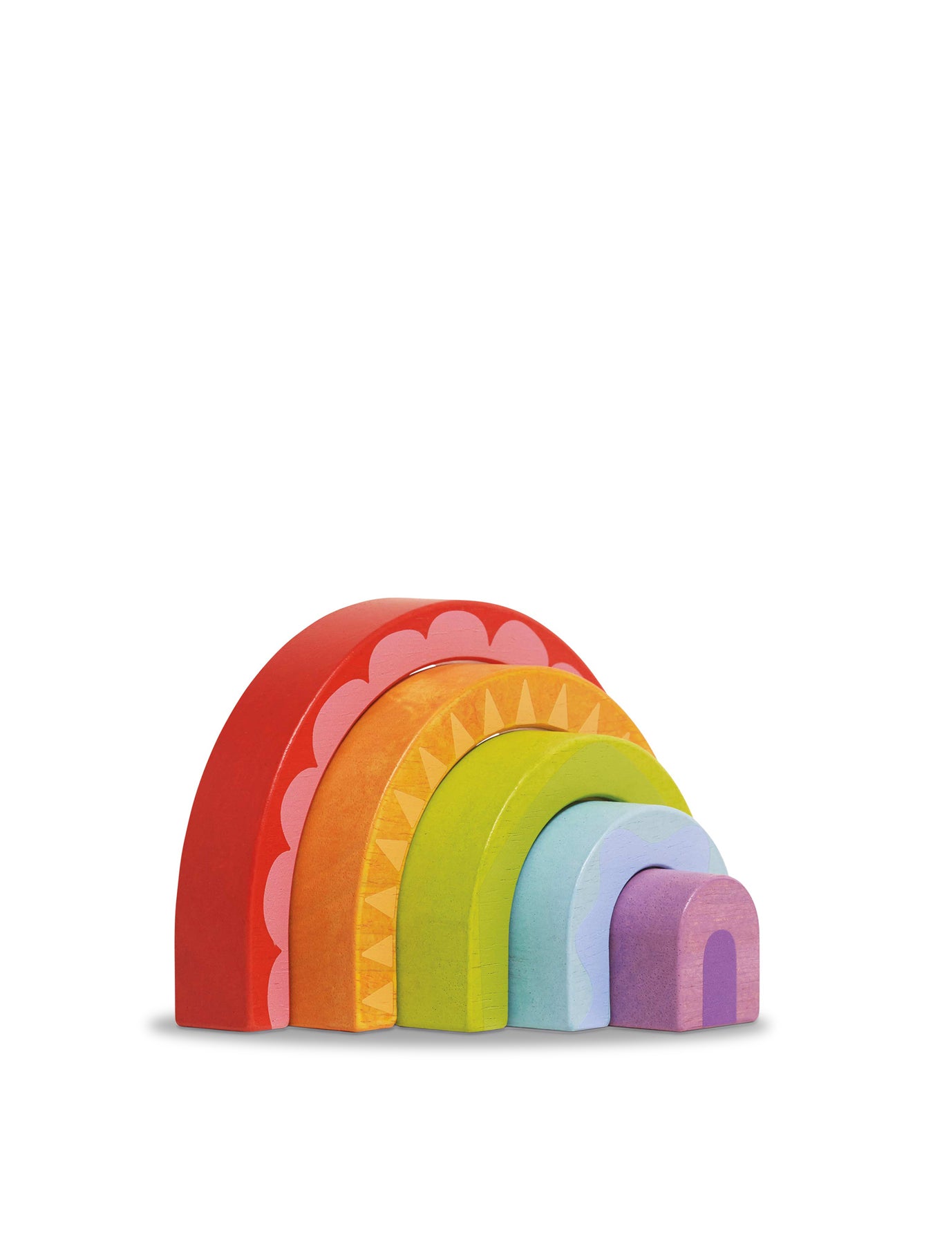 Wooden Rainbow Tunnel Toy