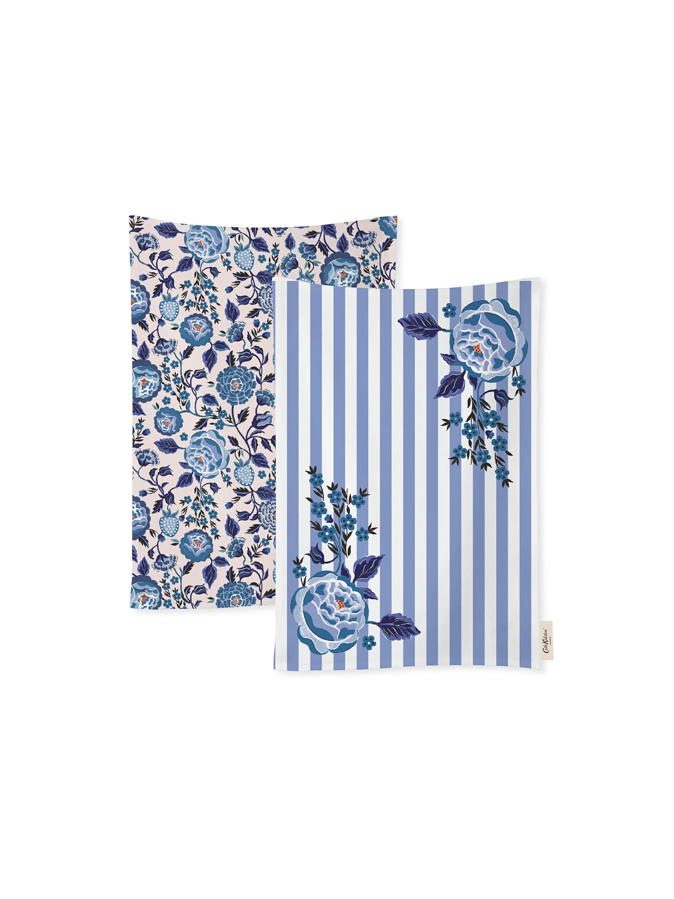 Strawberry Garden Blue 2 Pack Tea Towels