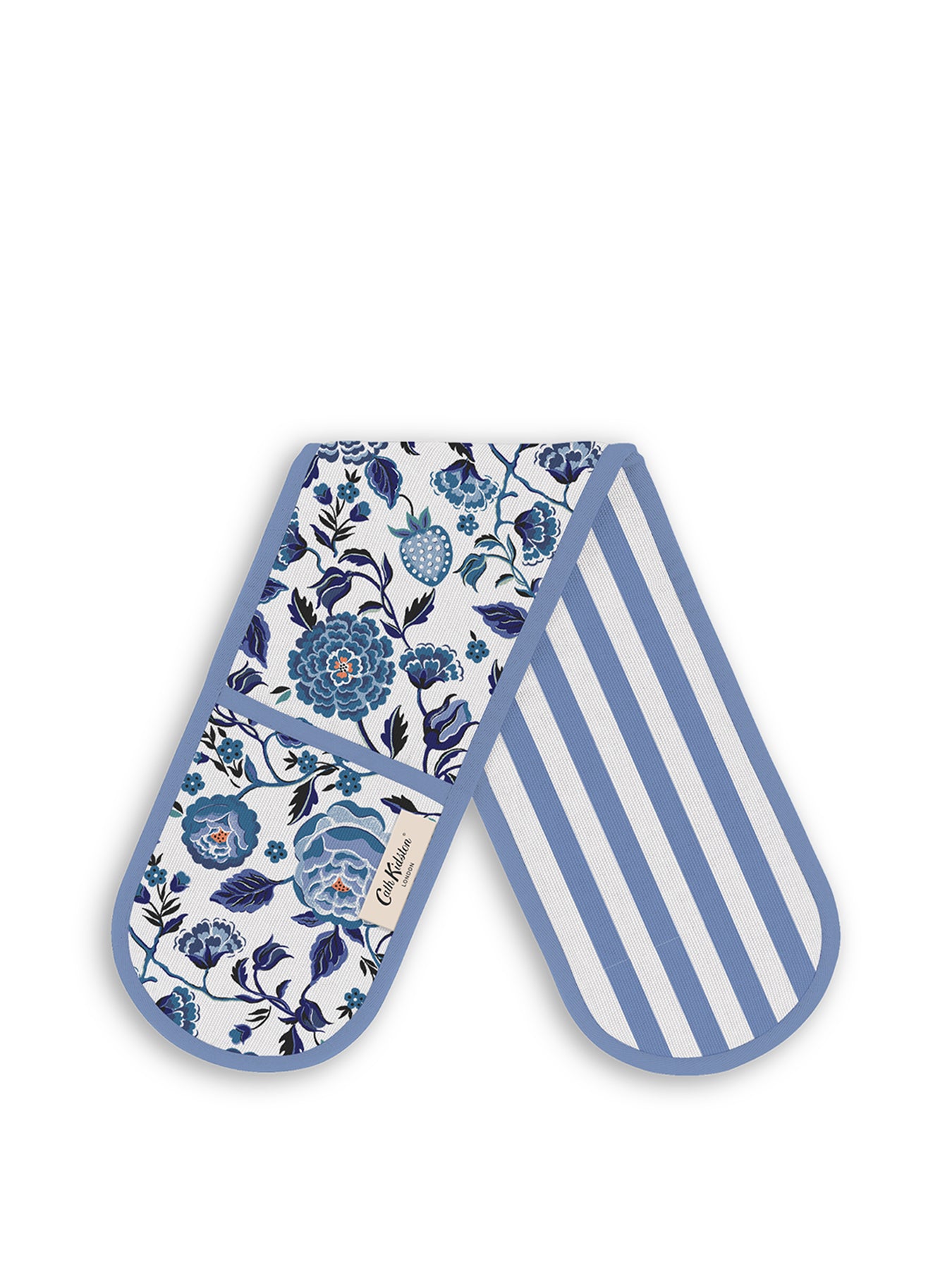 Strawberry Garden Blue Double Oven Glove