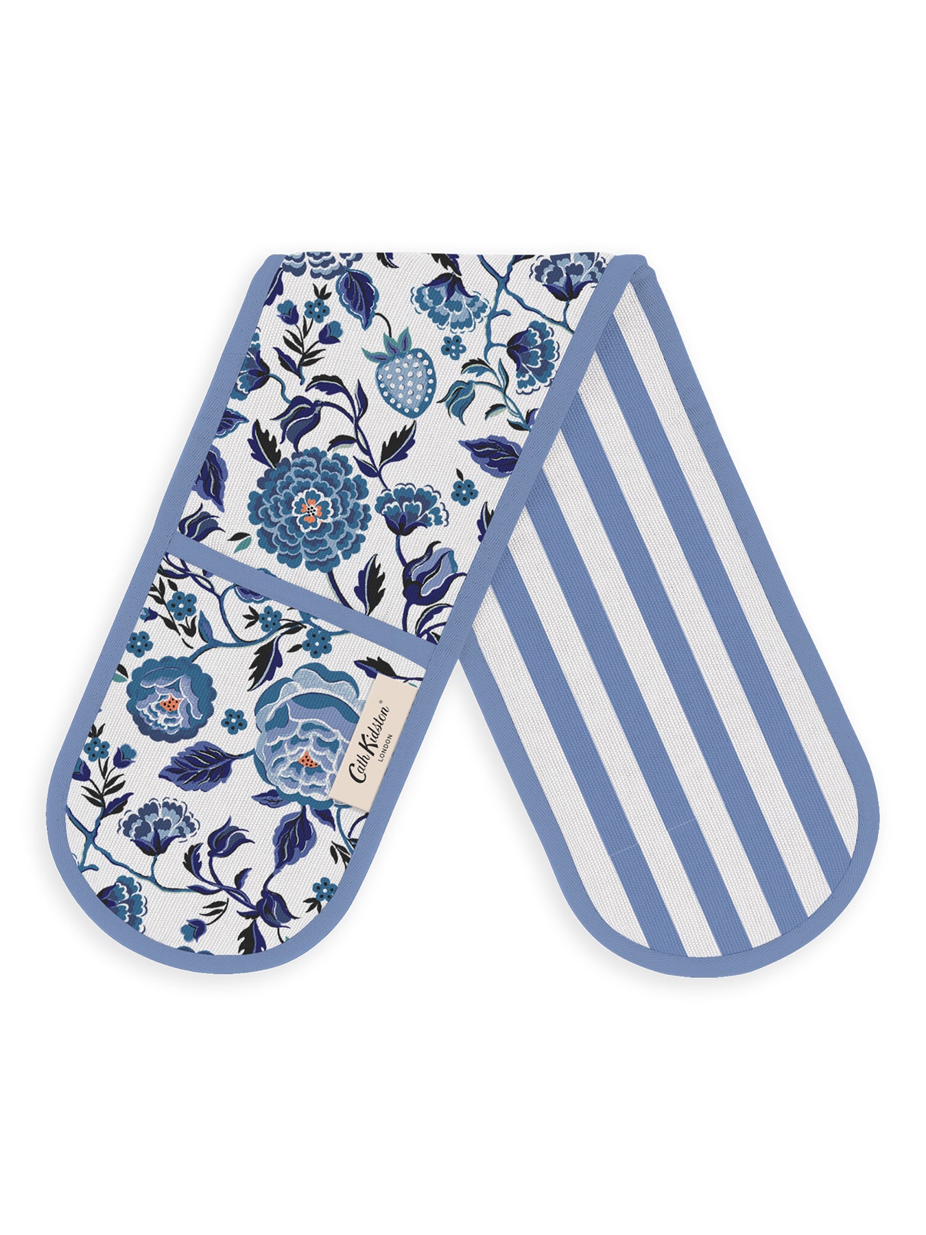 Strawberry Garden Blue Double Oven Glove