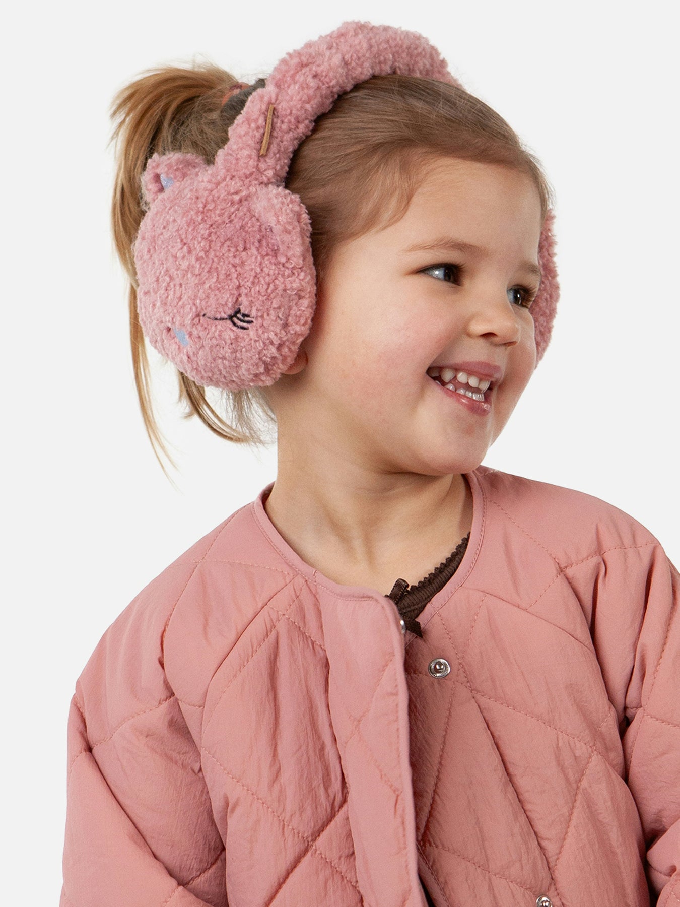 Girls’ Teddy Earmuffs Pink