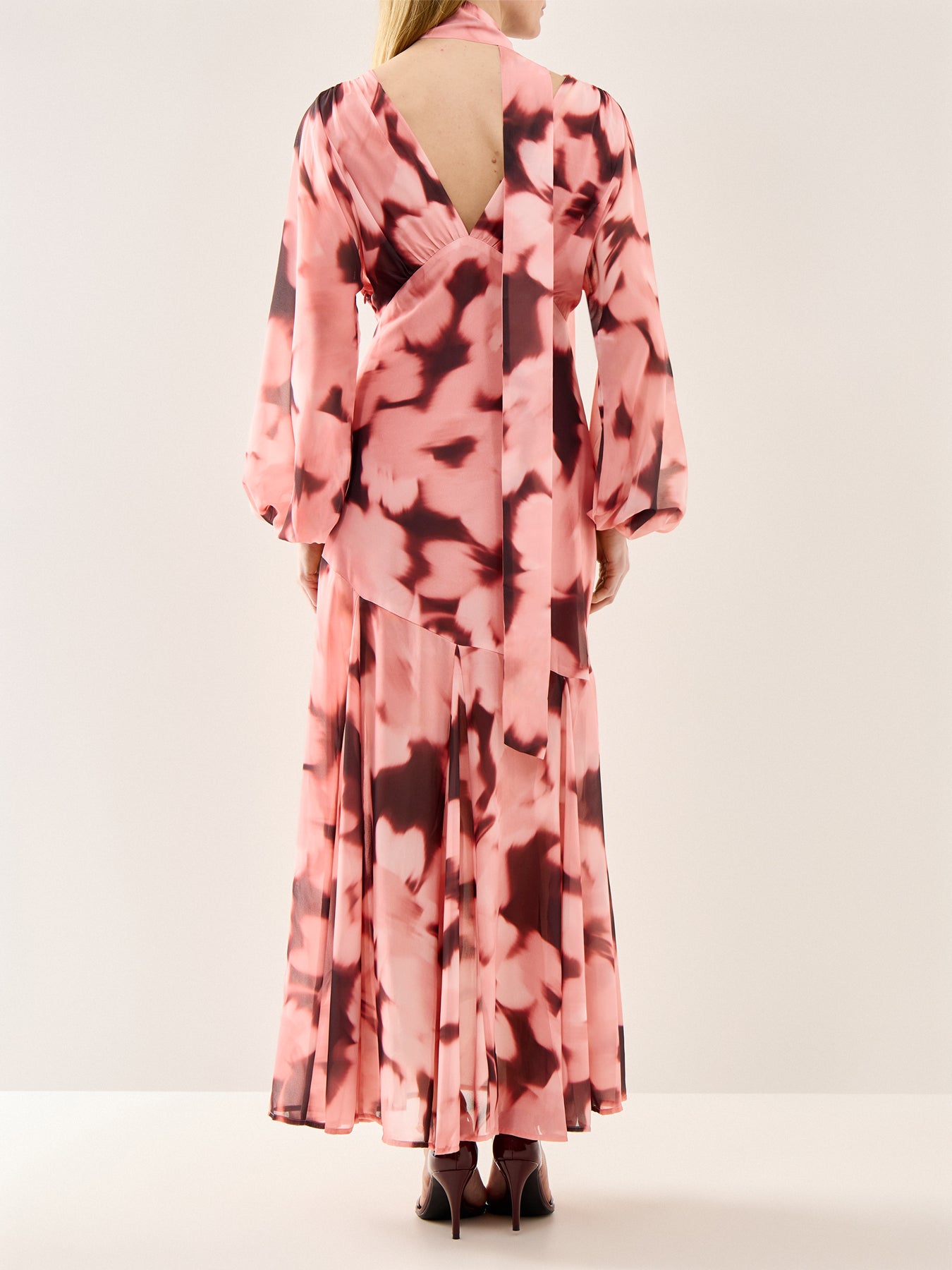 Petula Batwing Maxi Dress Blush Watercolour Floral