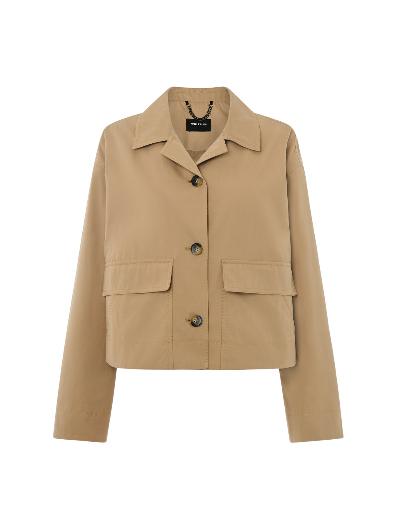 Short Cotton Trench Jacket