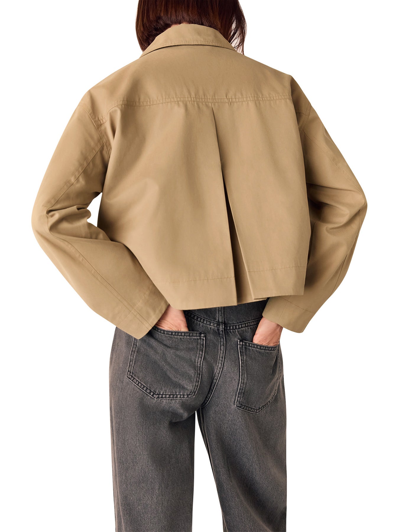 Short Cotton Trench Jacket