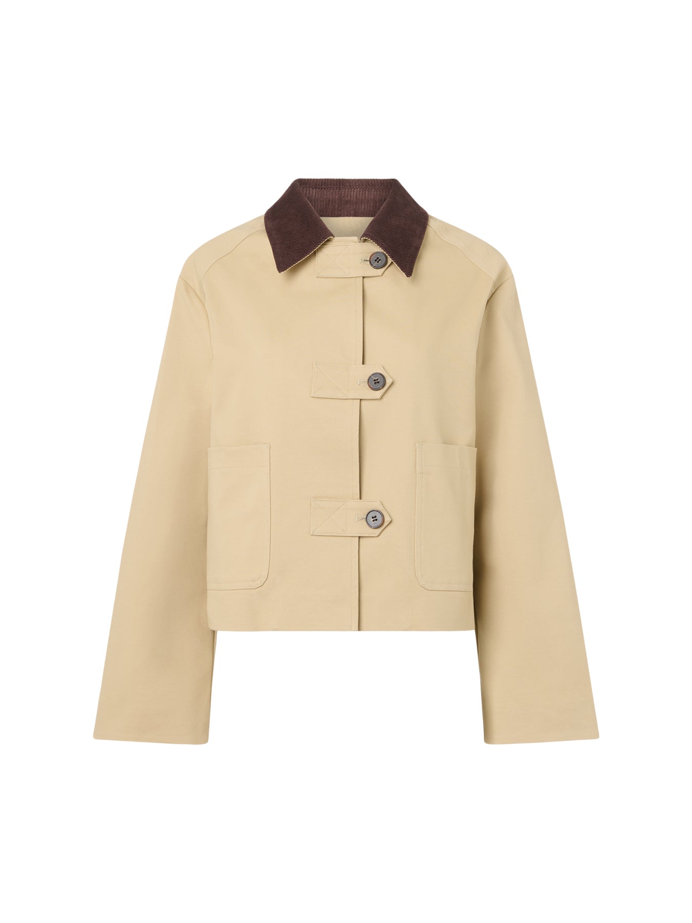 Corduroy Collar Jacket Beige