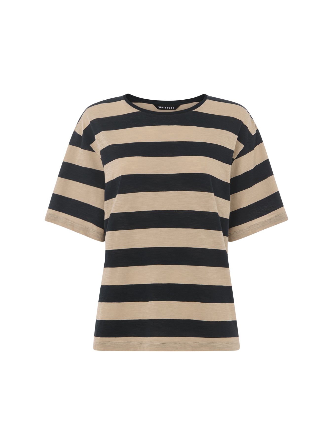 Wide Stripe Tee Black