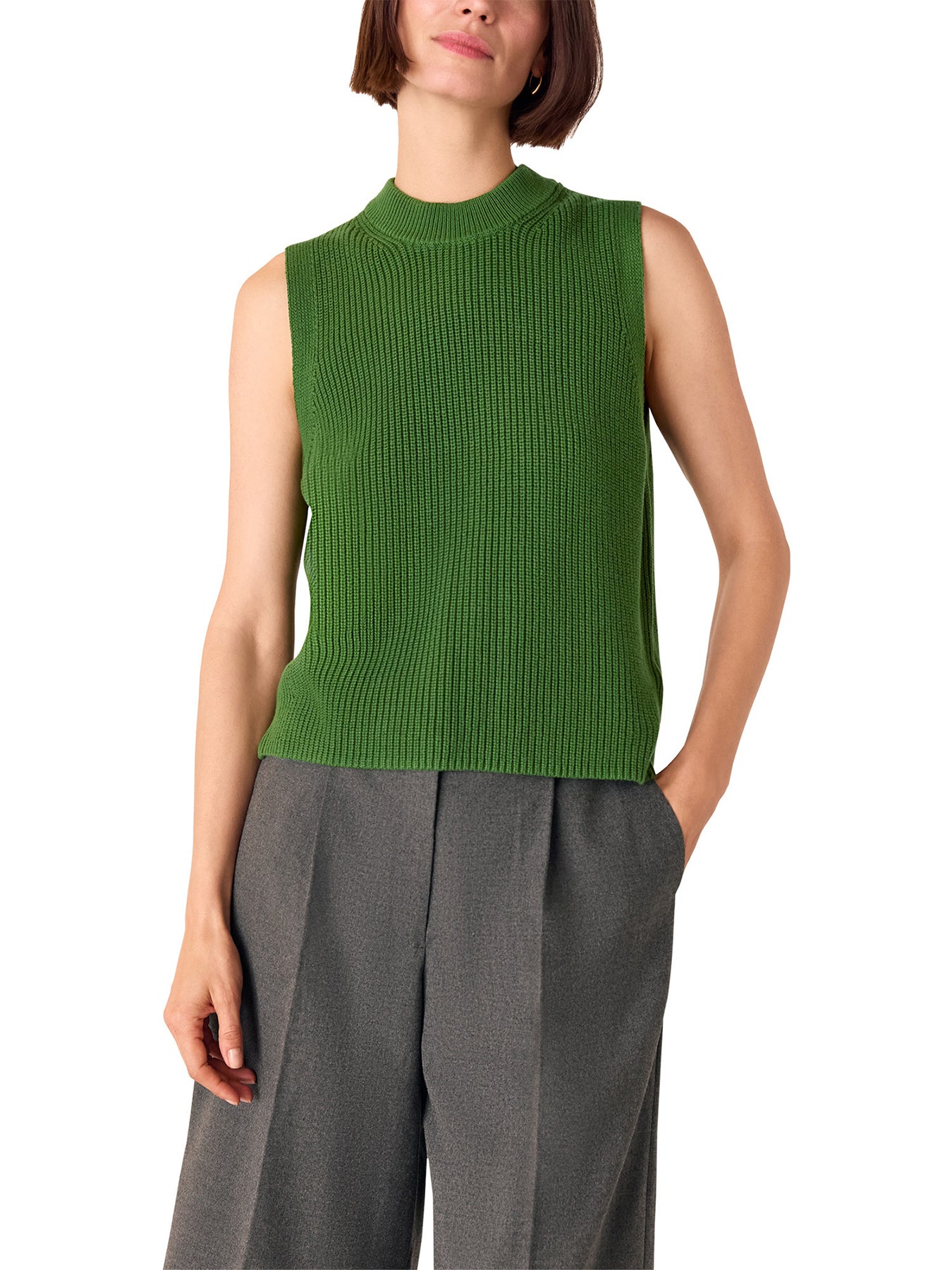 Cotton Back Detail Ribbed Tank