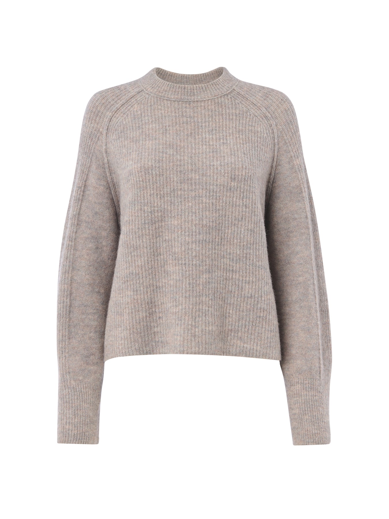 Aria Wool Mix Crew Knit Beige