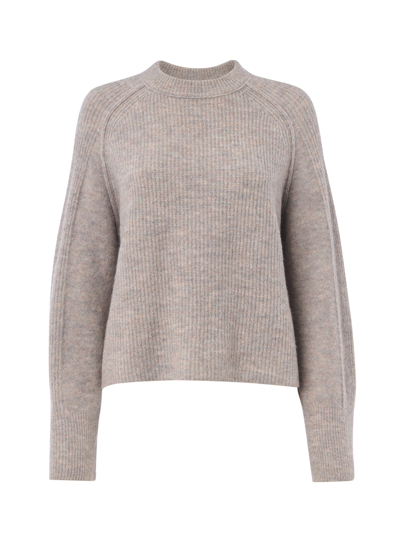 Aria Wool Mix Crew Knit Beige