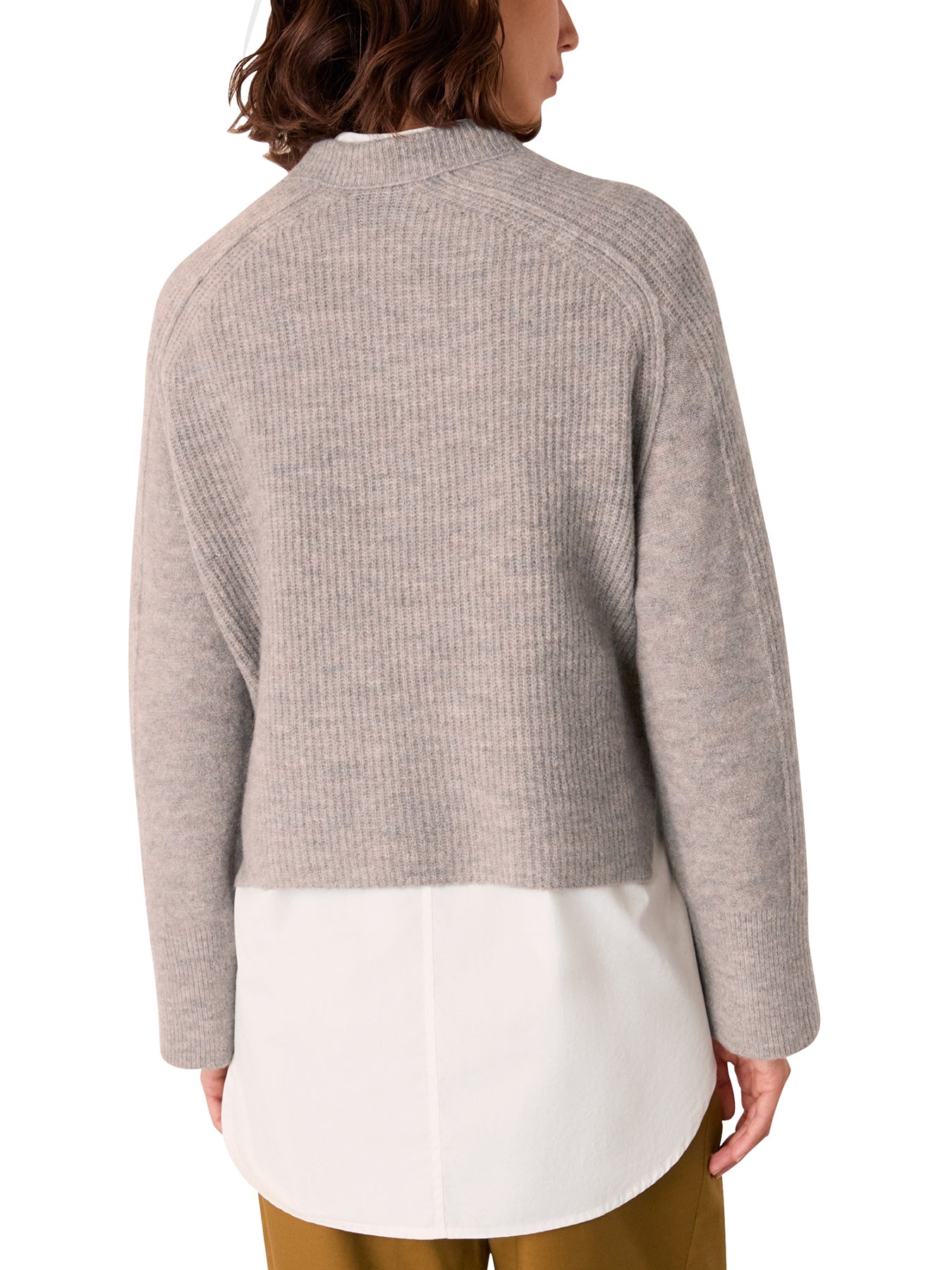 Aria Wool Mix Crew Knit Beige