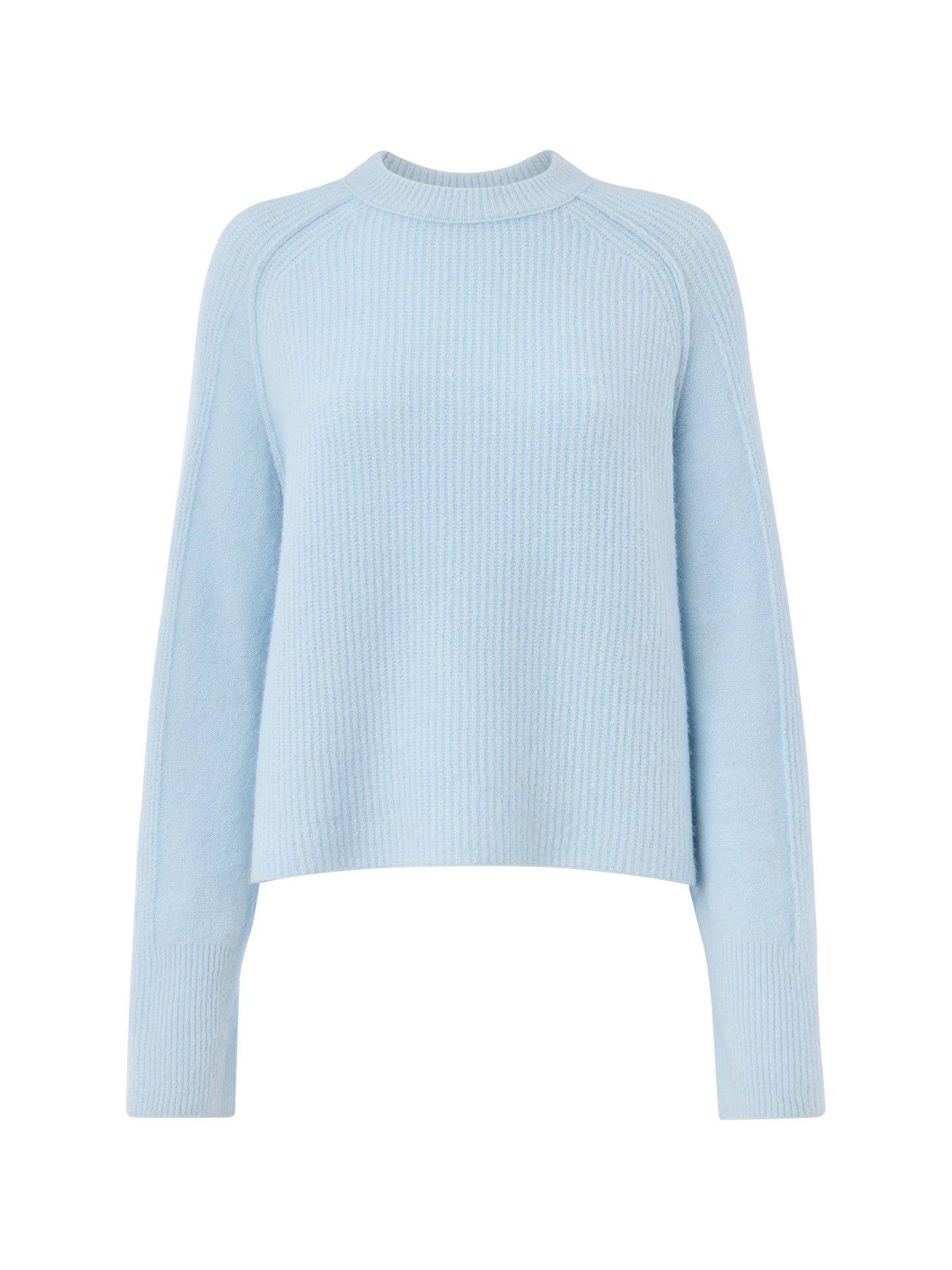 Aria Wool Mix Crew Knit Blue