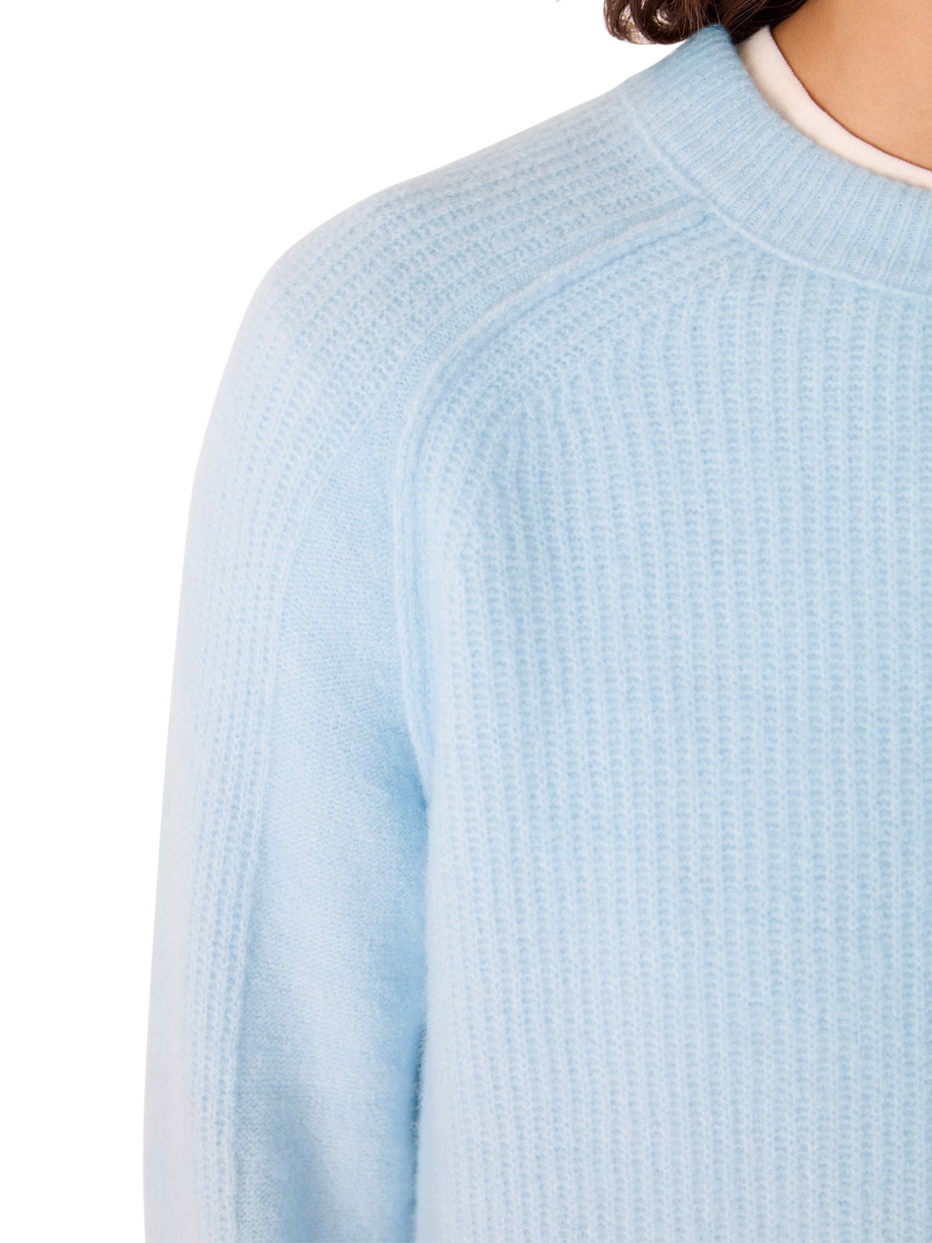 Aria Wool Mix Crew Knit Blue