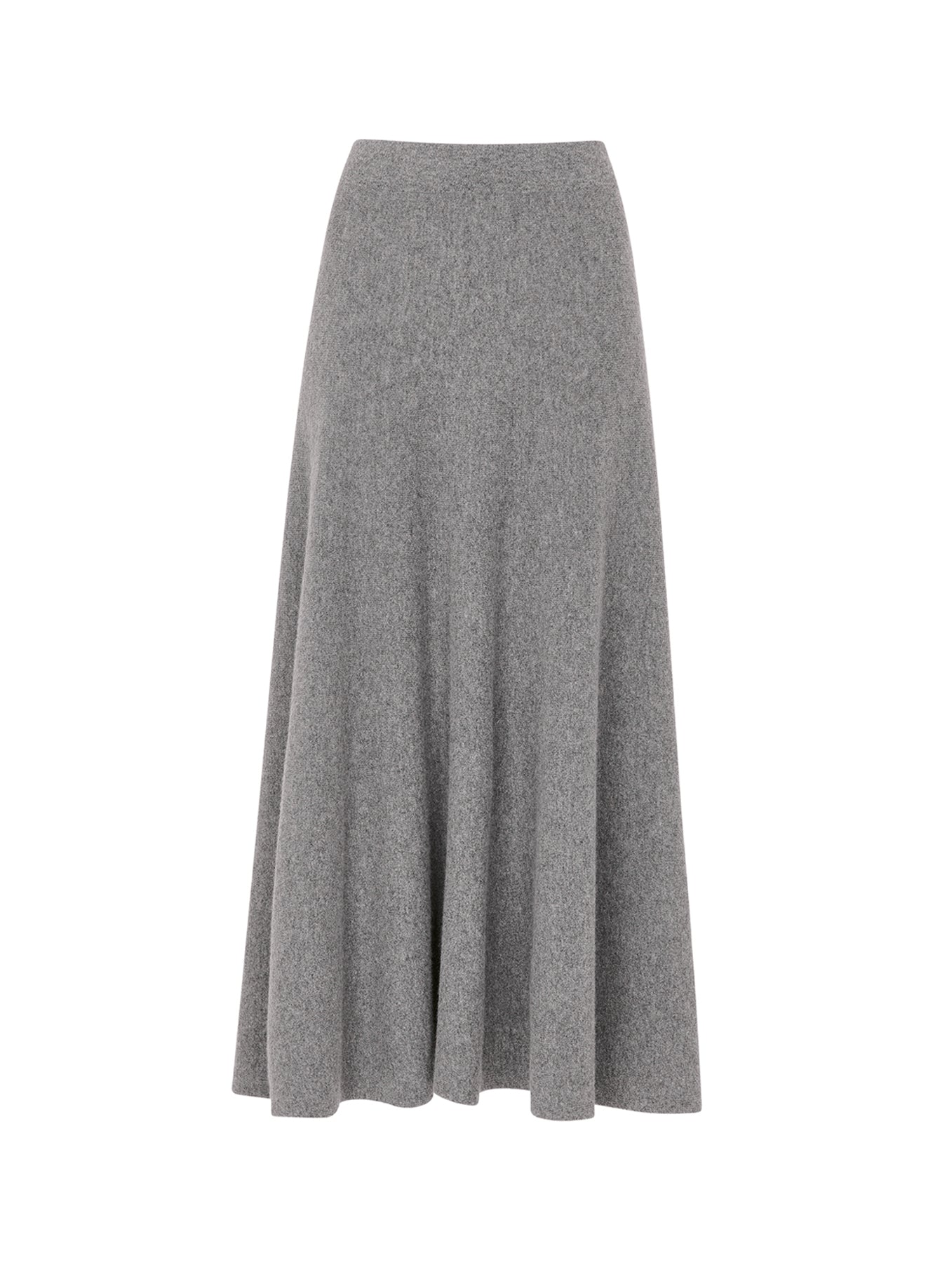 Knitted Midi Skirt Grey