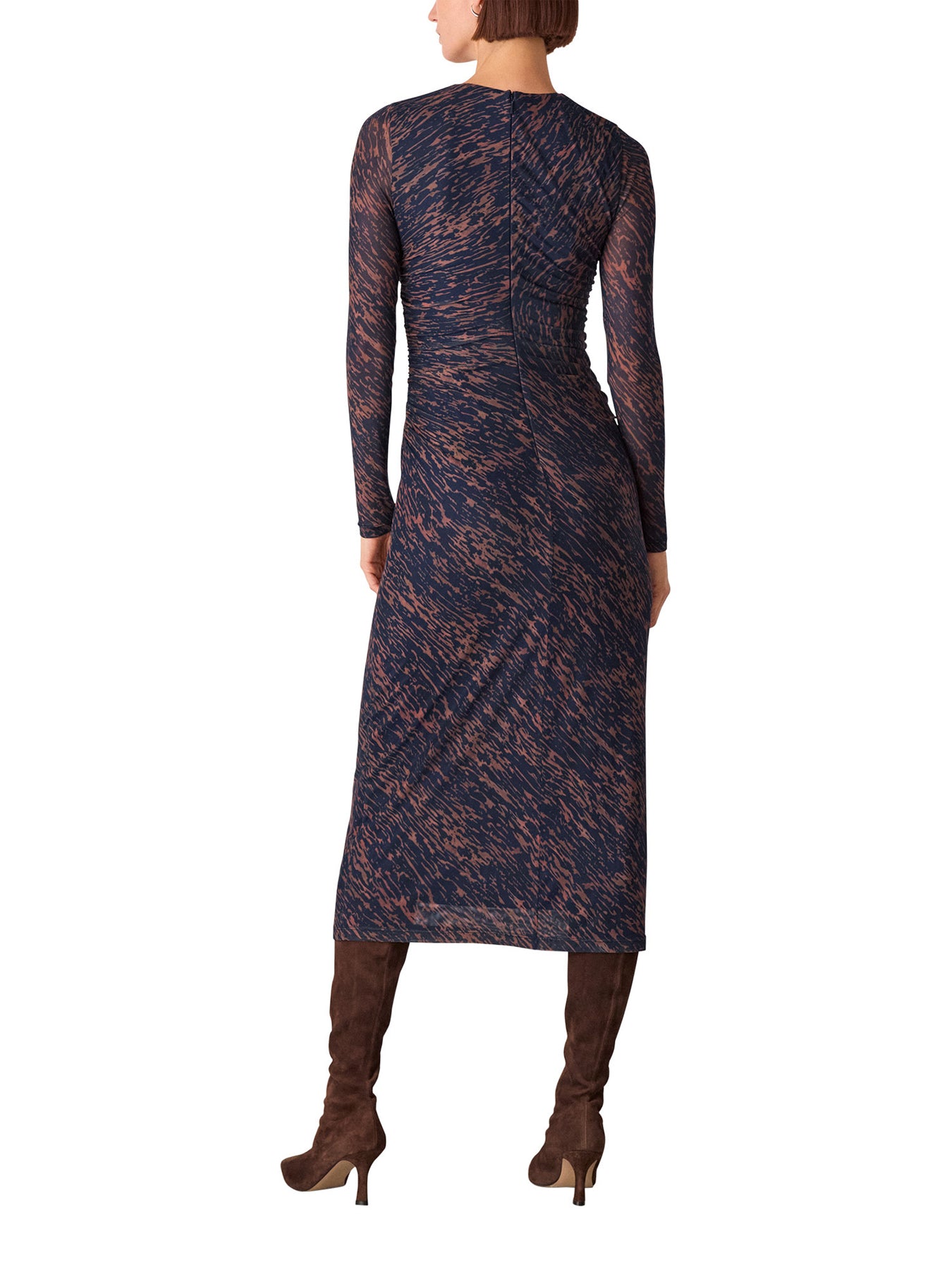 Abstract Marks Mesh Dress Blue