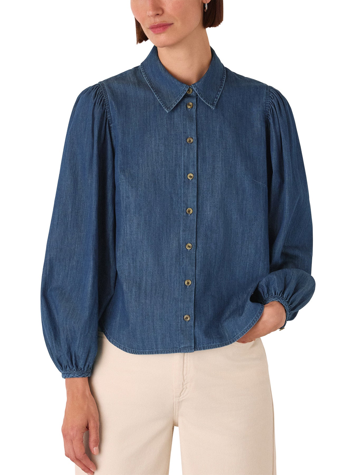 Chambray Cotton Shirt Blue
