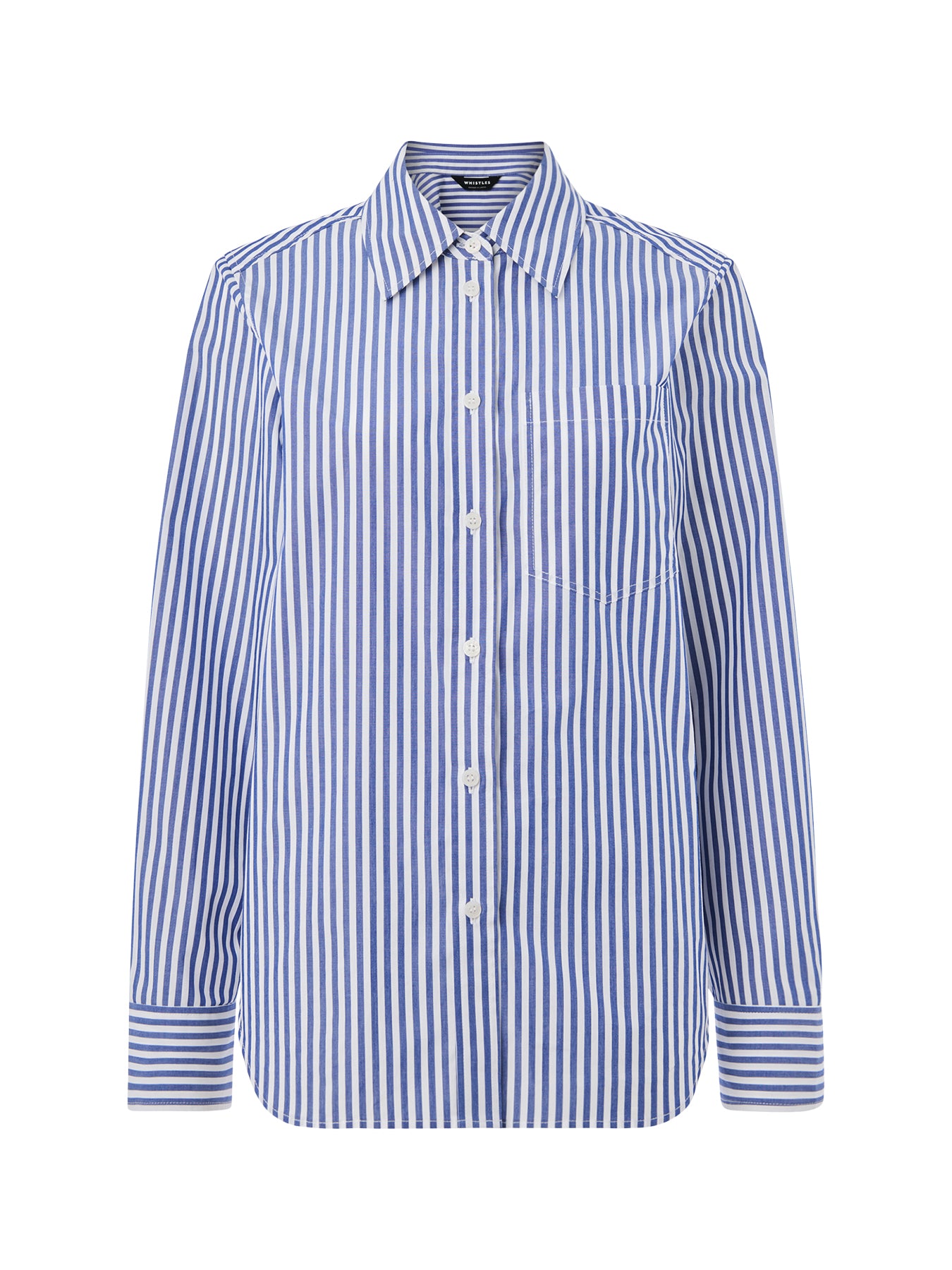 Relaxed Fit Stripe Shirt Blue