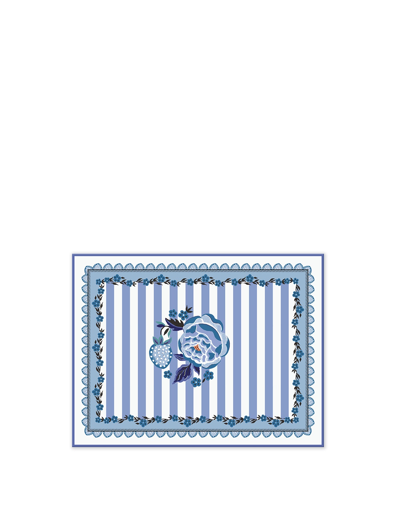 Strawberry Garden Blue 2 Pack Placemats