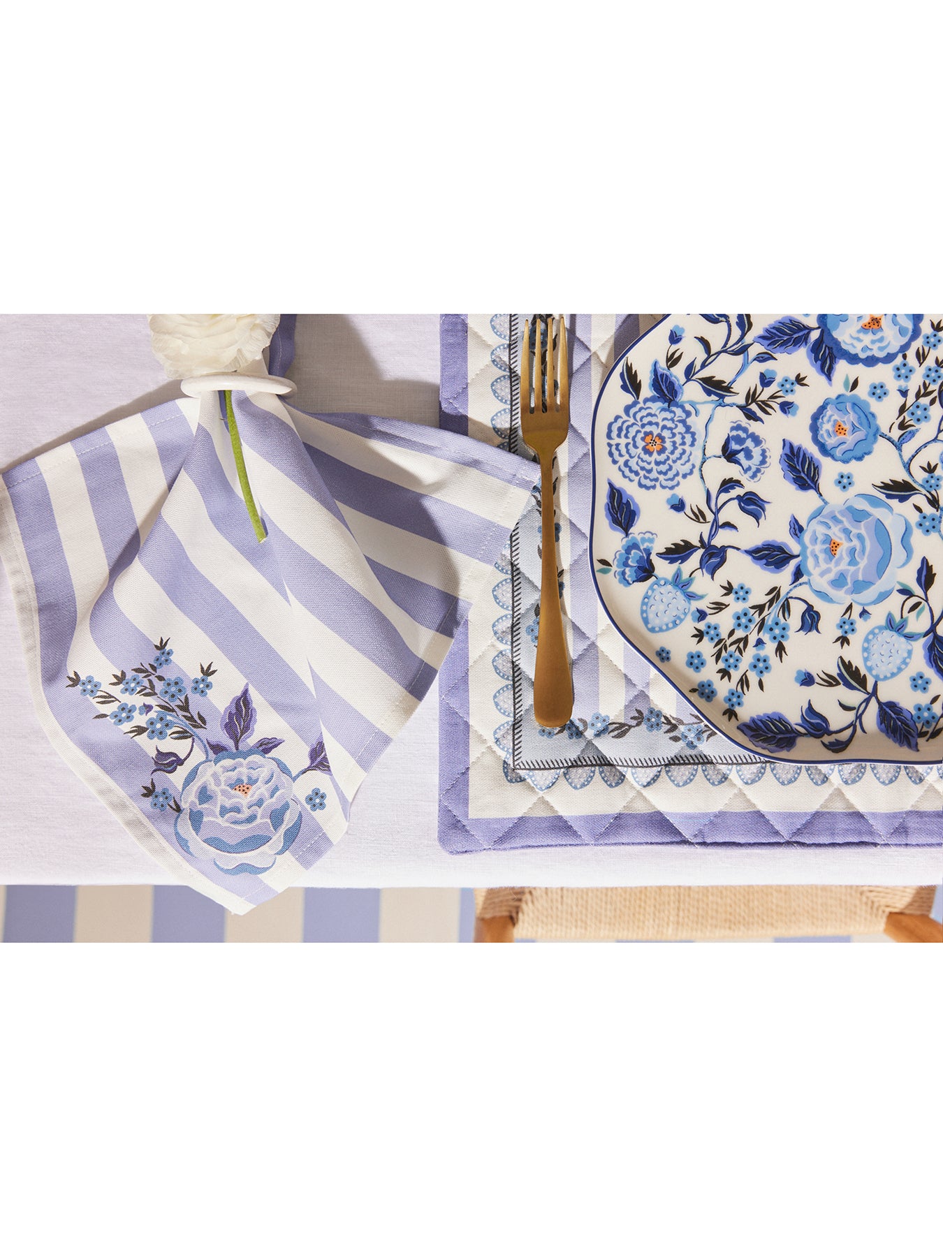 Strawberry Garden Blue 2 Pack Placemats