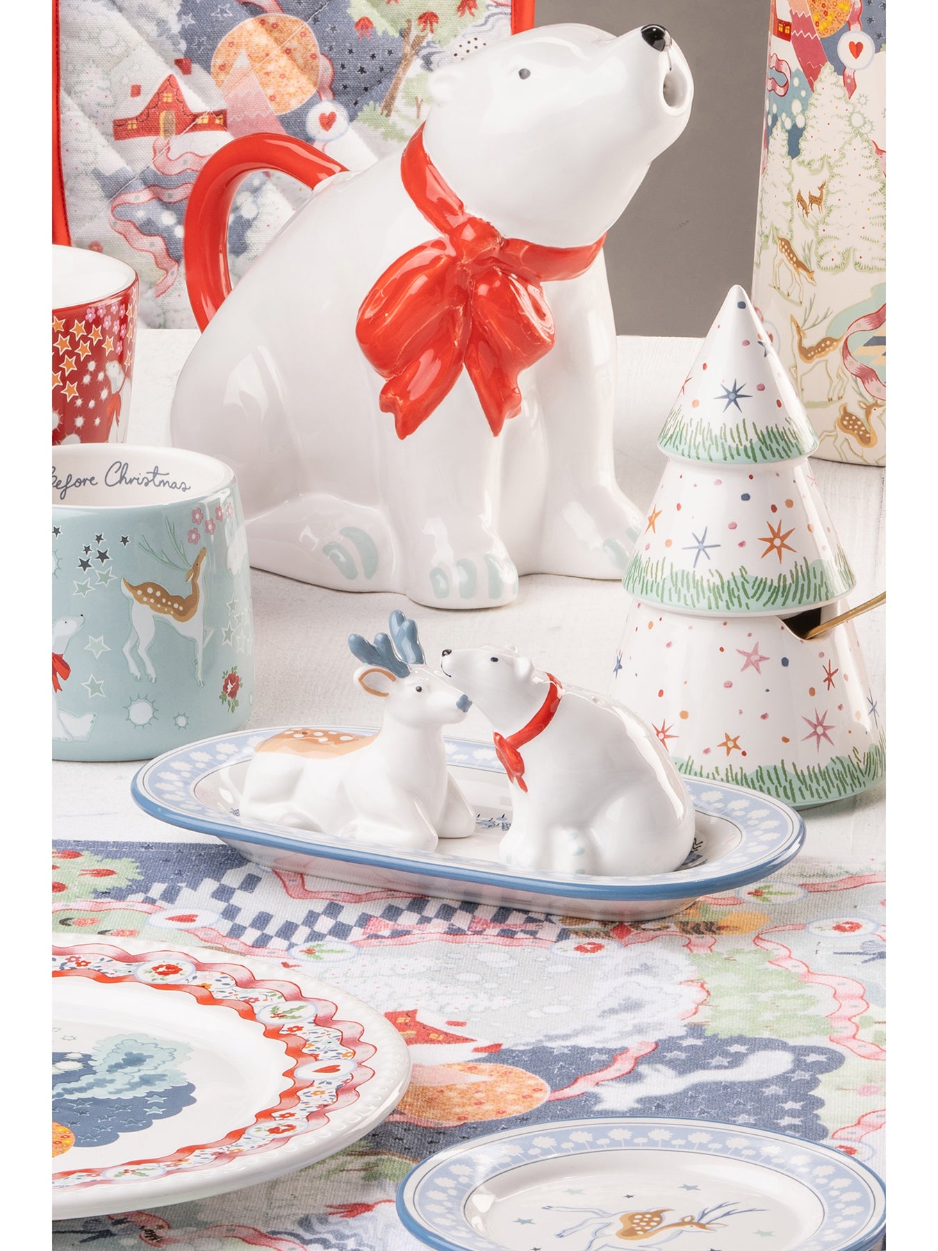 Polar Bear and Deer Salt & Pepper Shakers