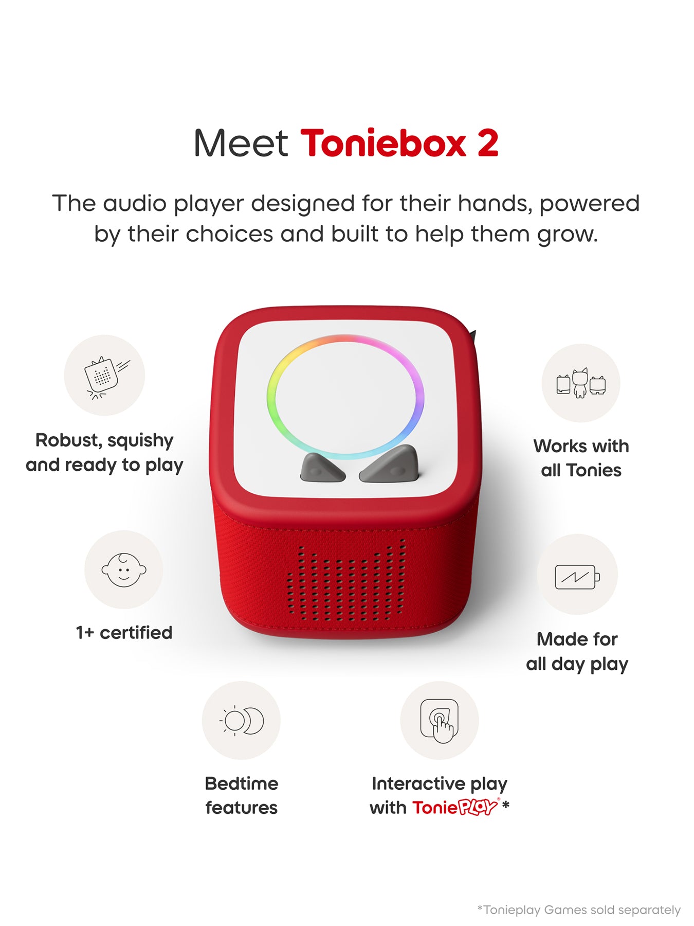 Toniebox 2 Starter Set Sunset Red