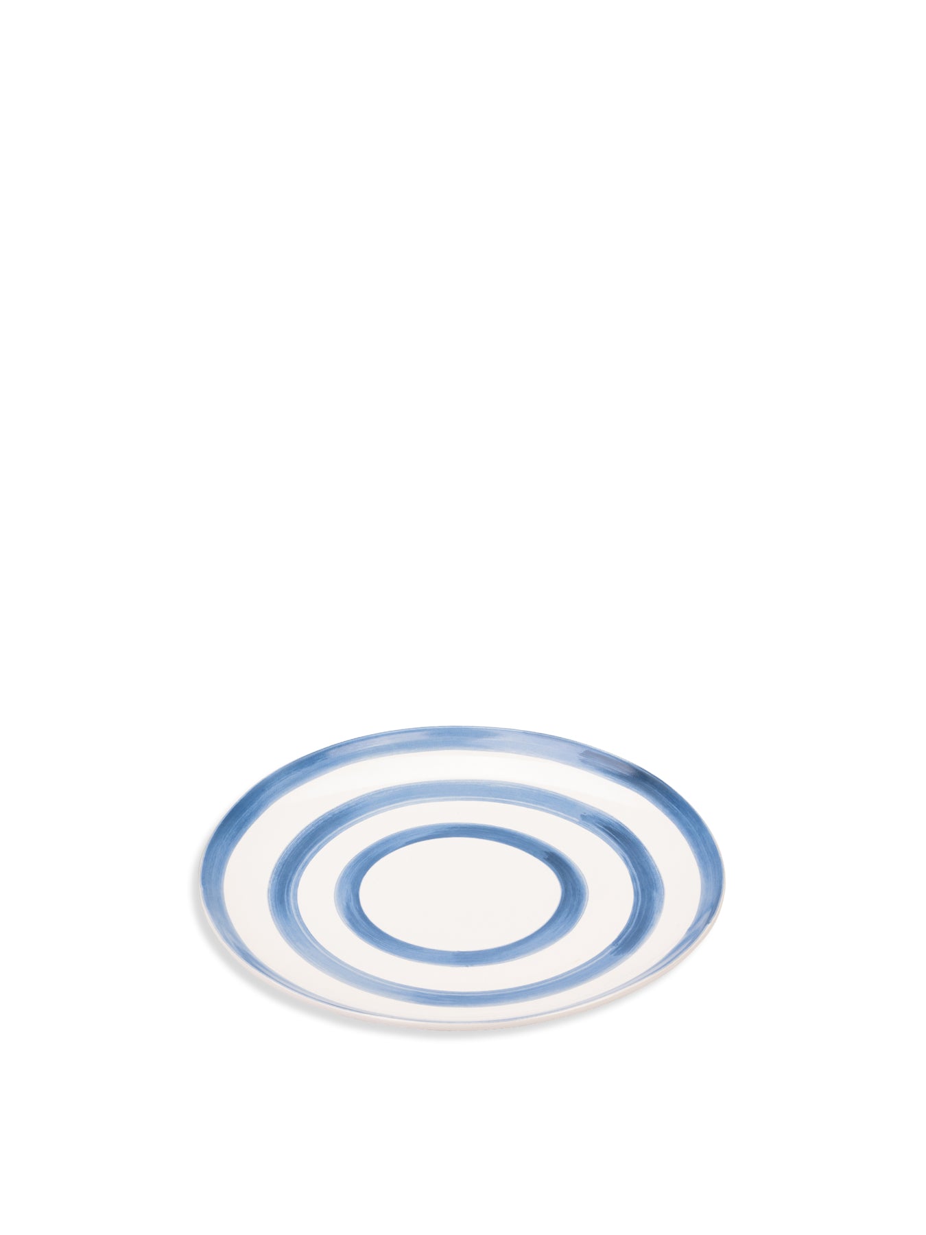 Striped Dinner Plate Blue